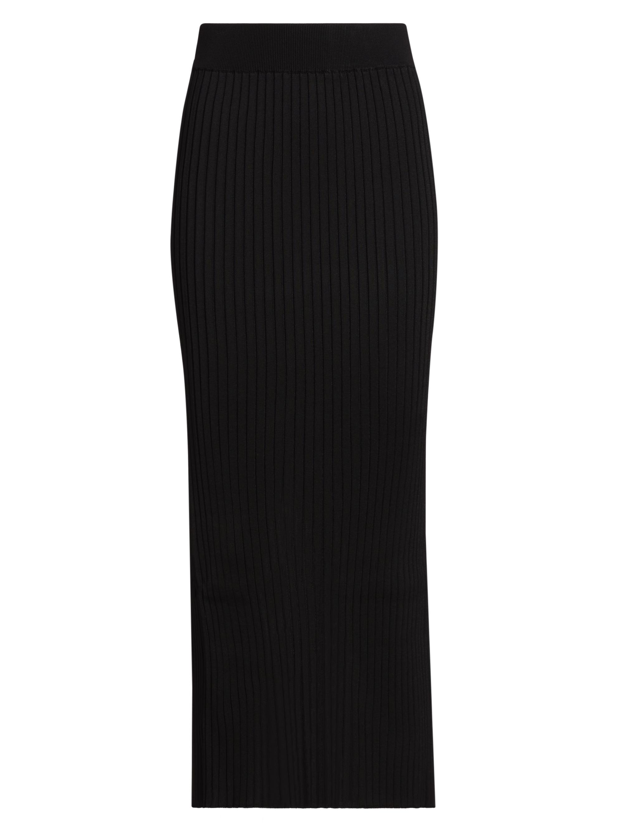 Jil Sander Women's Viscose Rib-Knit Maxi Skirt - Black