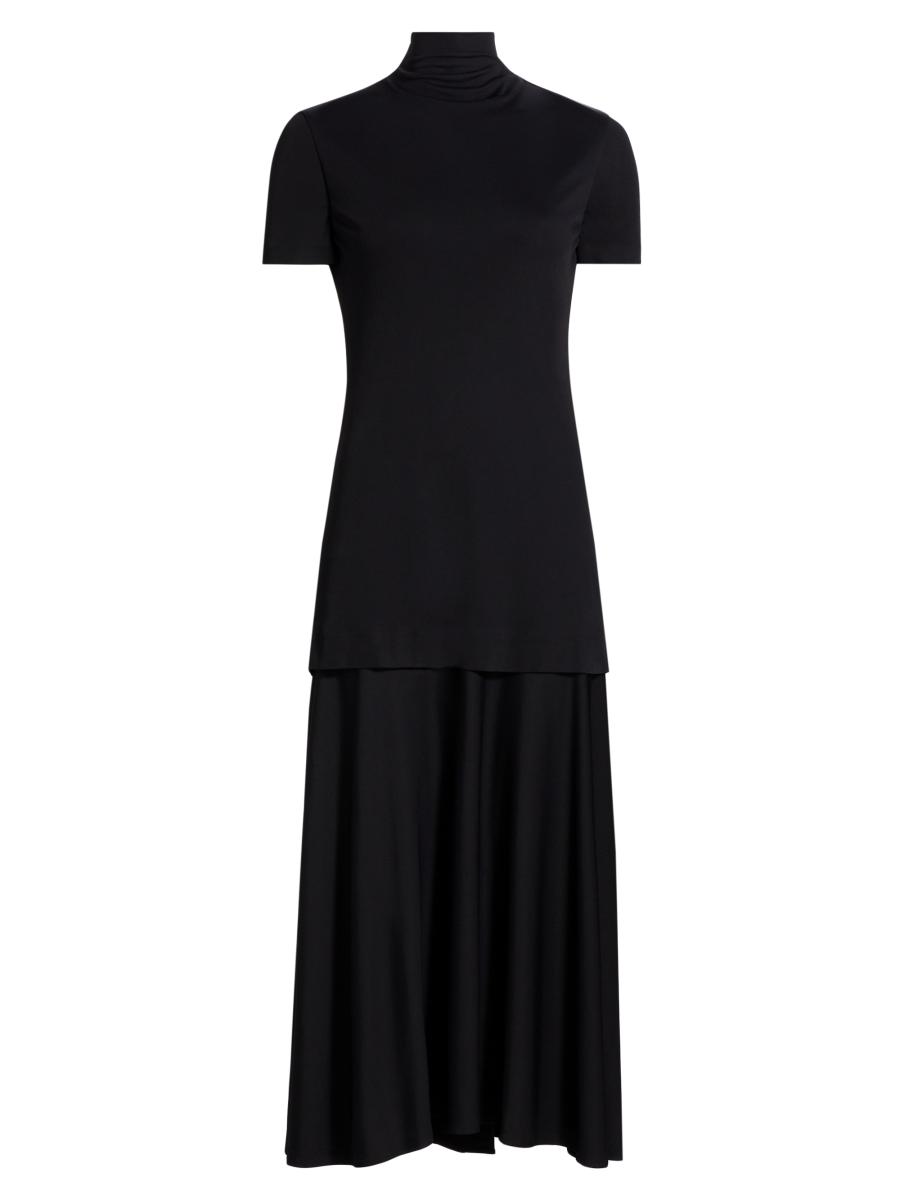 Jil Sander Layered Tie-Back Maxi Dress | Saks Fifth Avenue