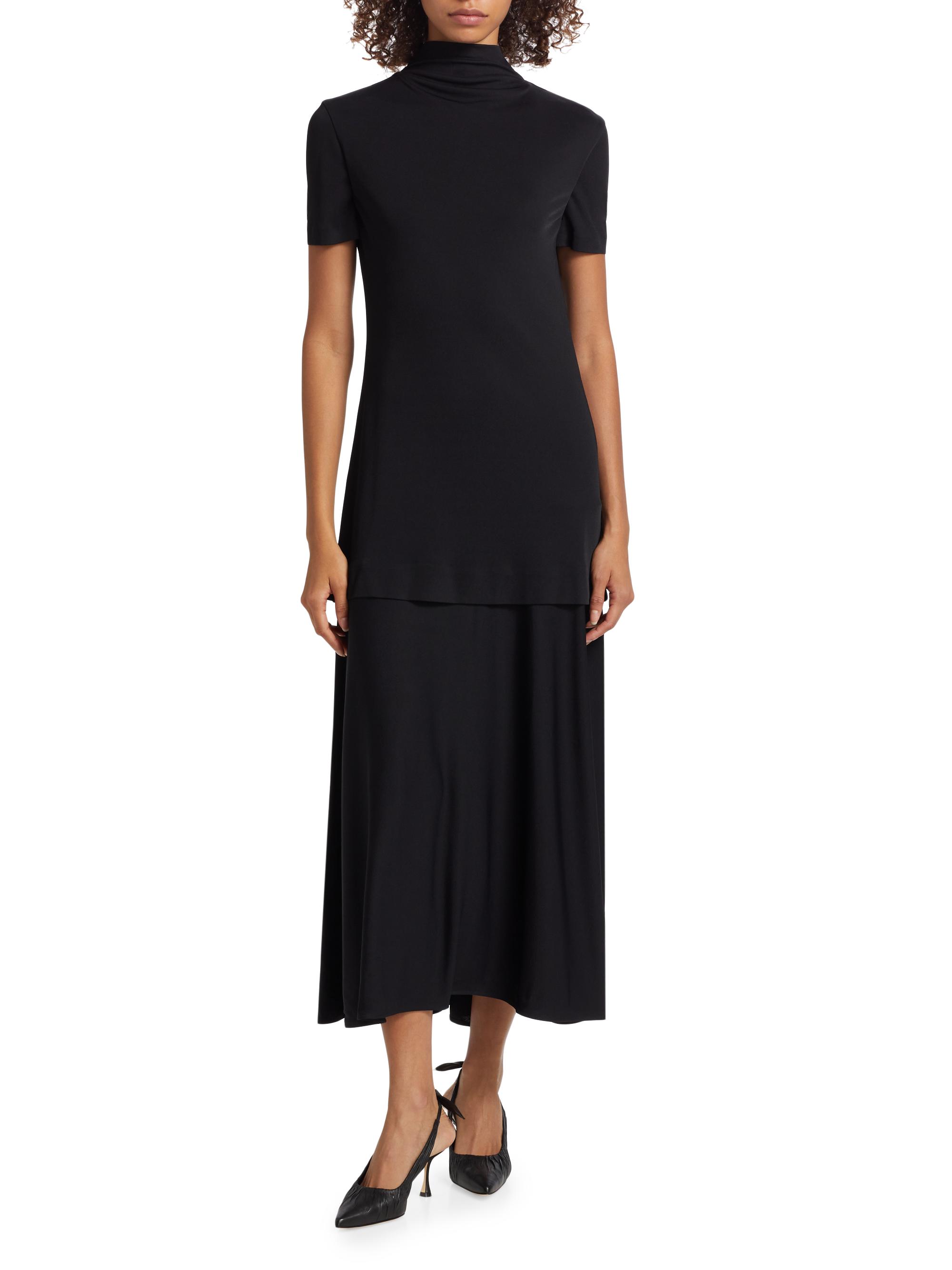 Jil Sander Layered Tie-Back Maxi Dress | Saks Fifth Avenue