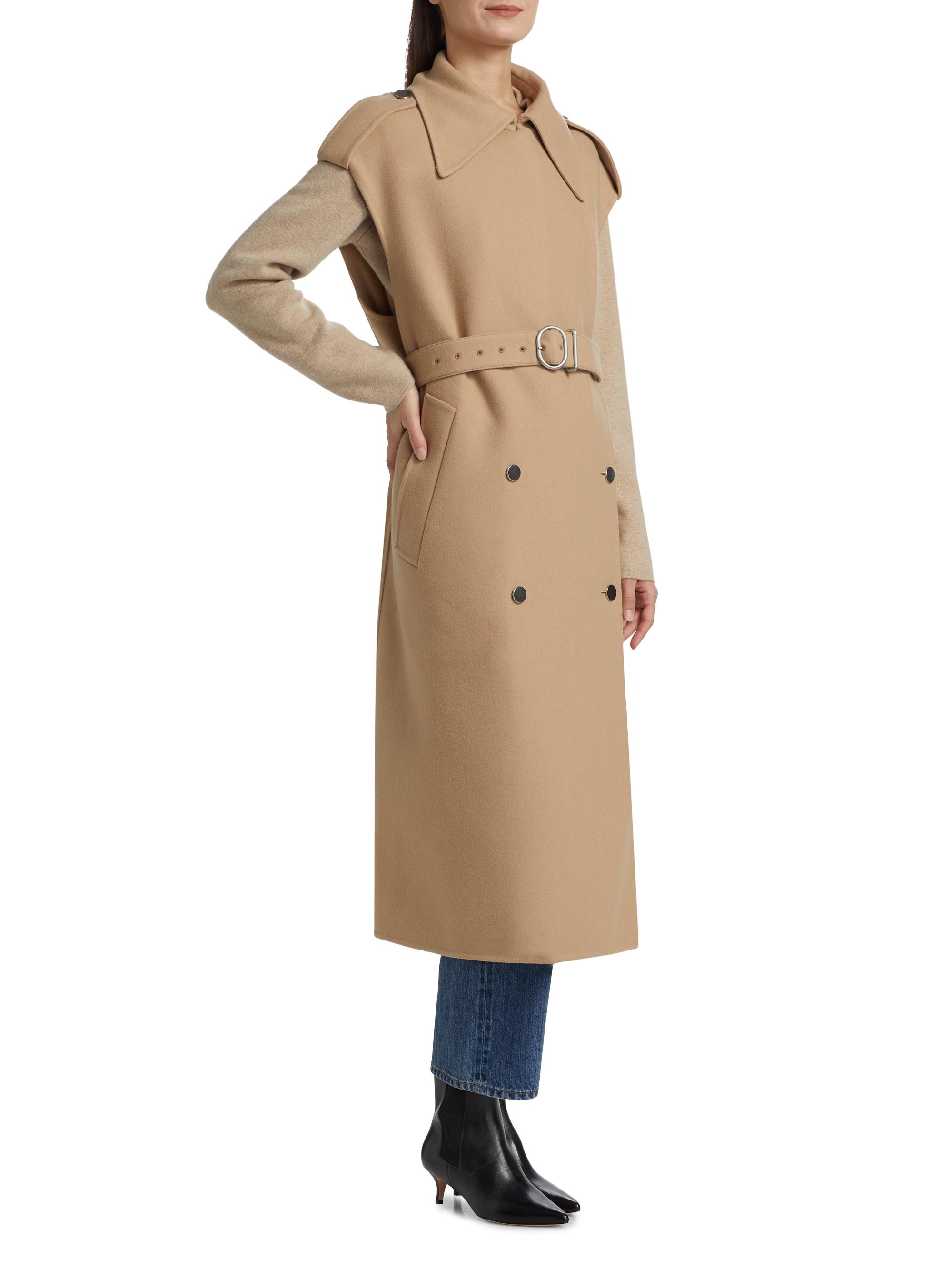 Jil Sander Sleeveless Wool Trench Coat | Saks Fifth Avenue