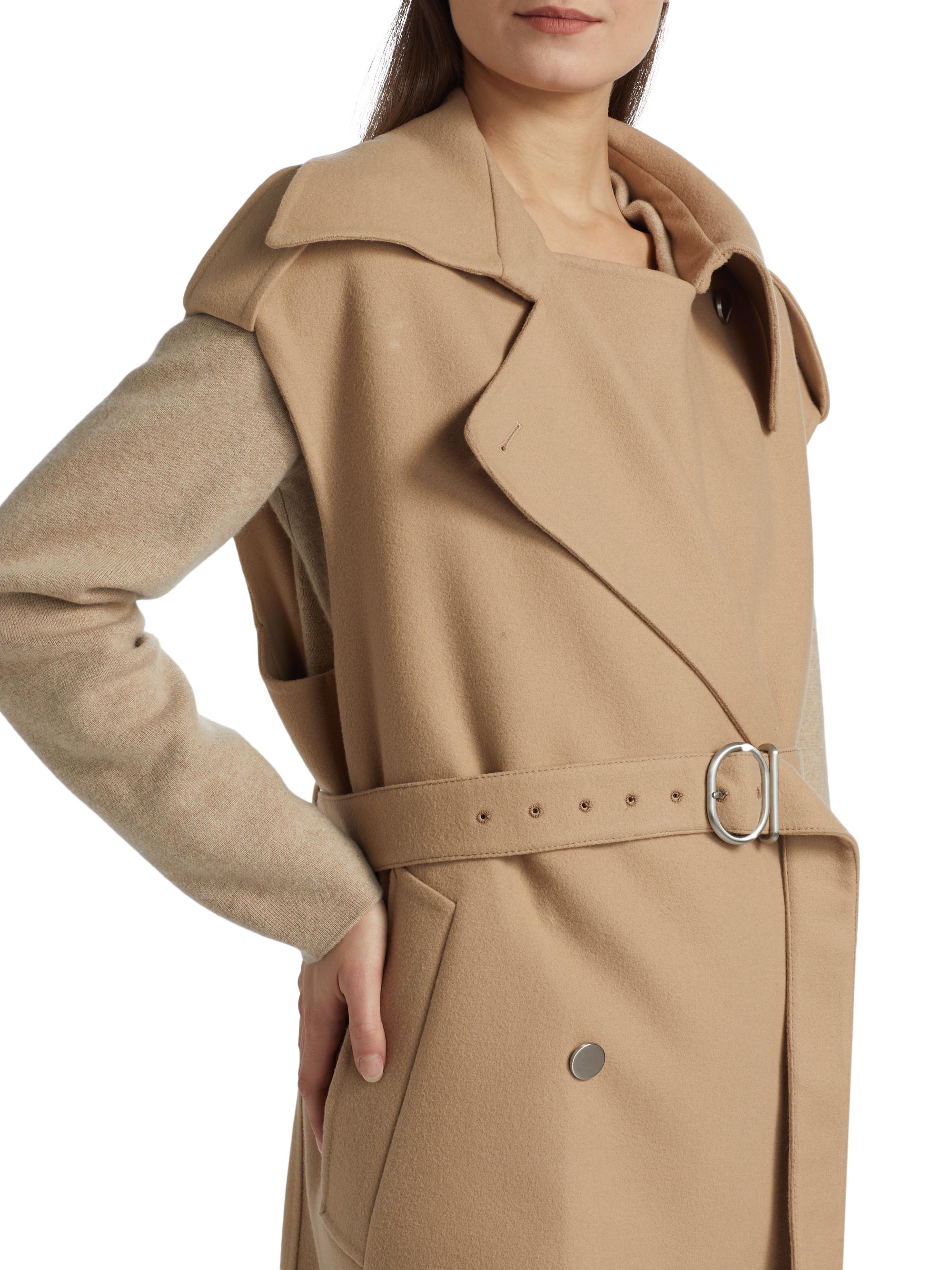 Jil Sander Sleeveless Wool Trench Coat | Saks Fifth Avenue
