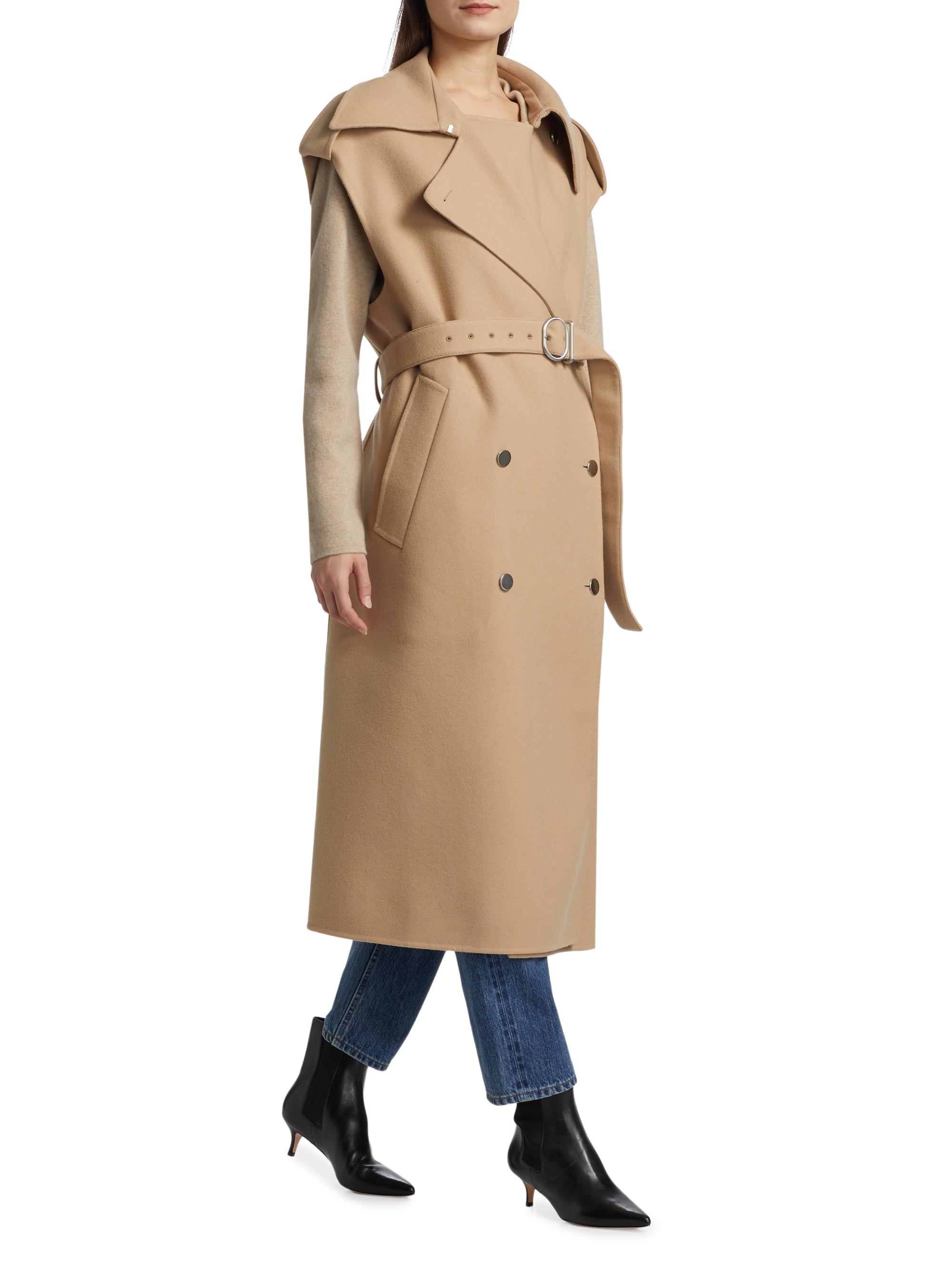 Jil Sander Sleeveless Wool Trench Coat | Saks Fifth Avenue