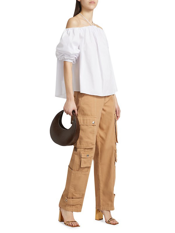 Shop Simon Miller Cotton Twill Wide-Leg Cargo Pants | Saks Shop Simon Miller Cotton Twill Wide-Leg Cargo Pants | Saks