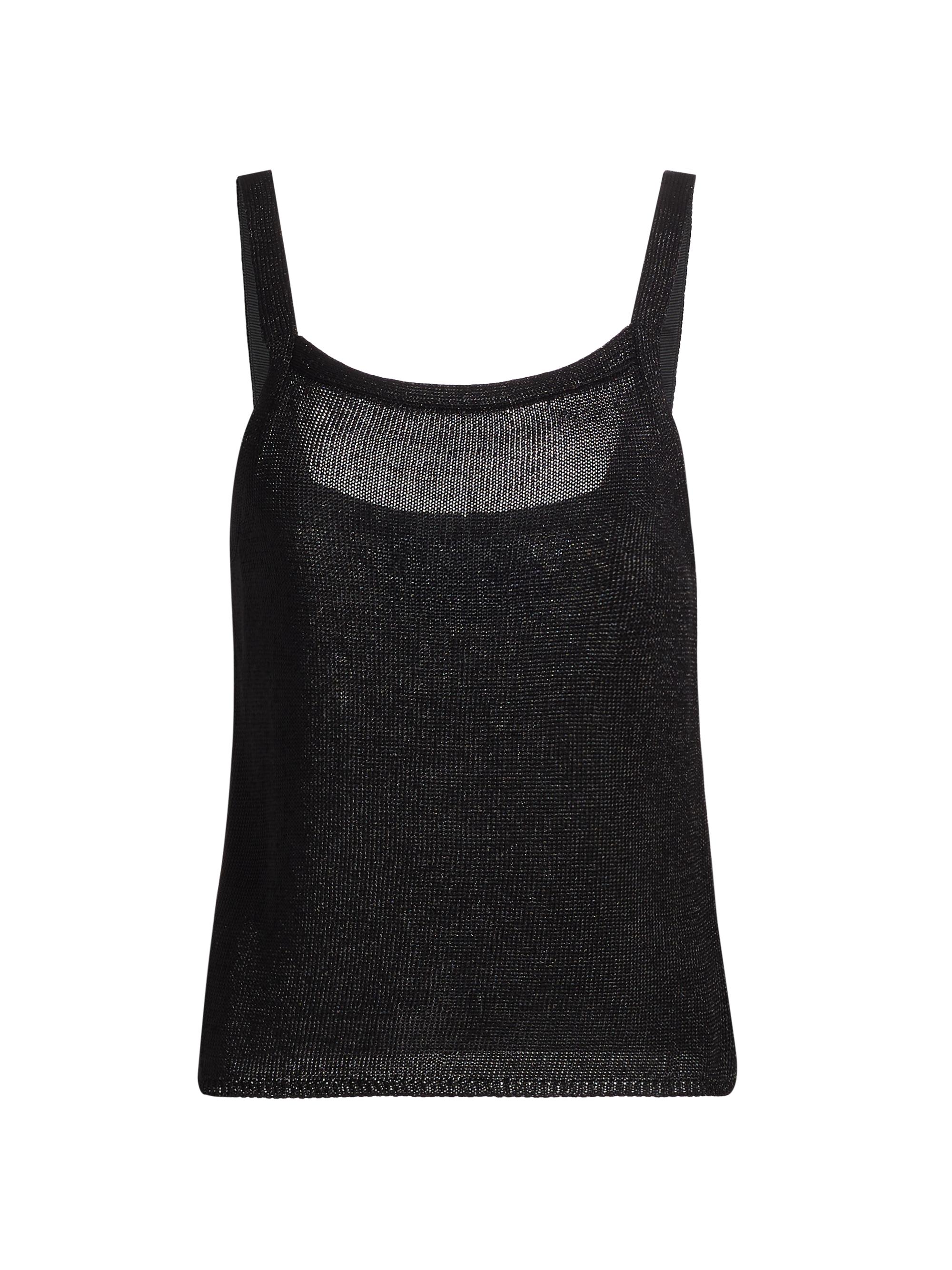 If Only Studio Women's Metallic Knit Tank - Black