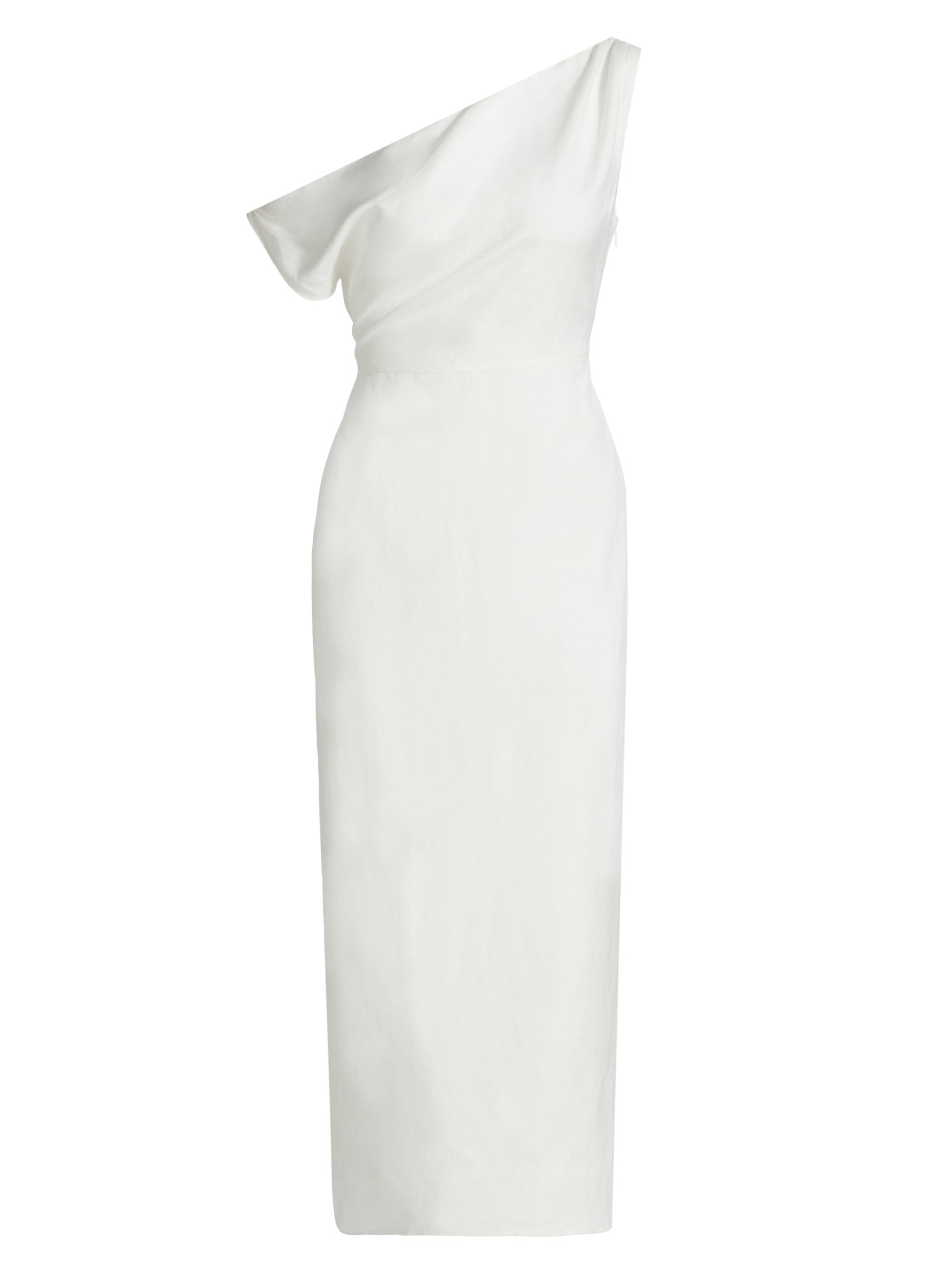 If Only Studio Off-the-Shoulder Linen-Blend Midi-Dress | Saks