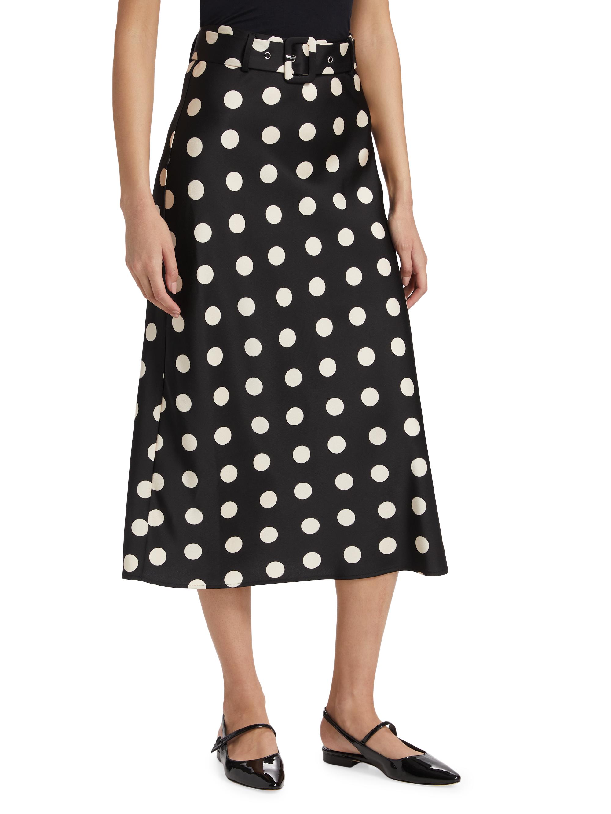 If Only Studio Polka Dot Belted Midi-Skirt | Saks Fifth Avenue