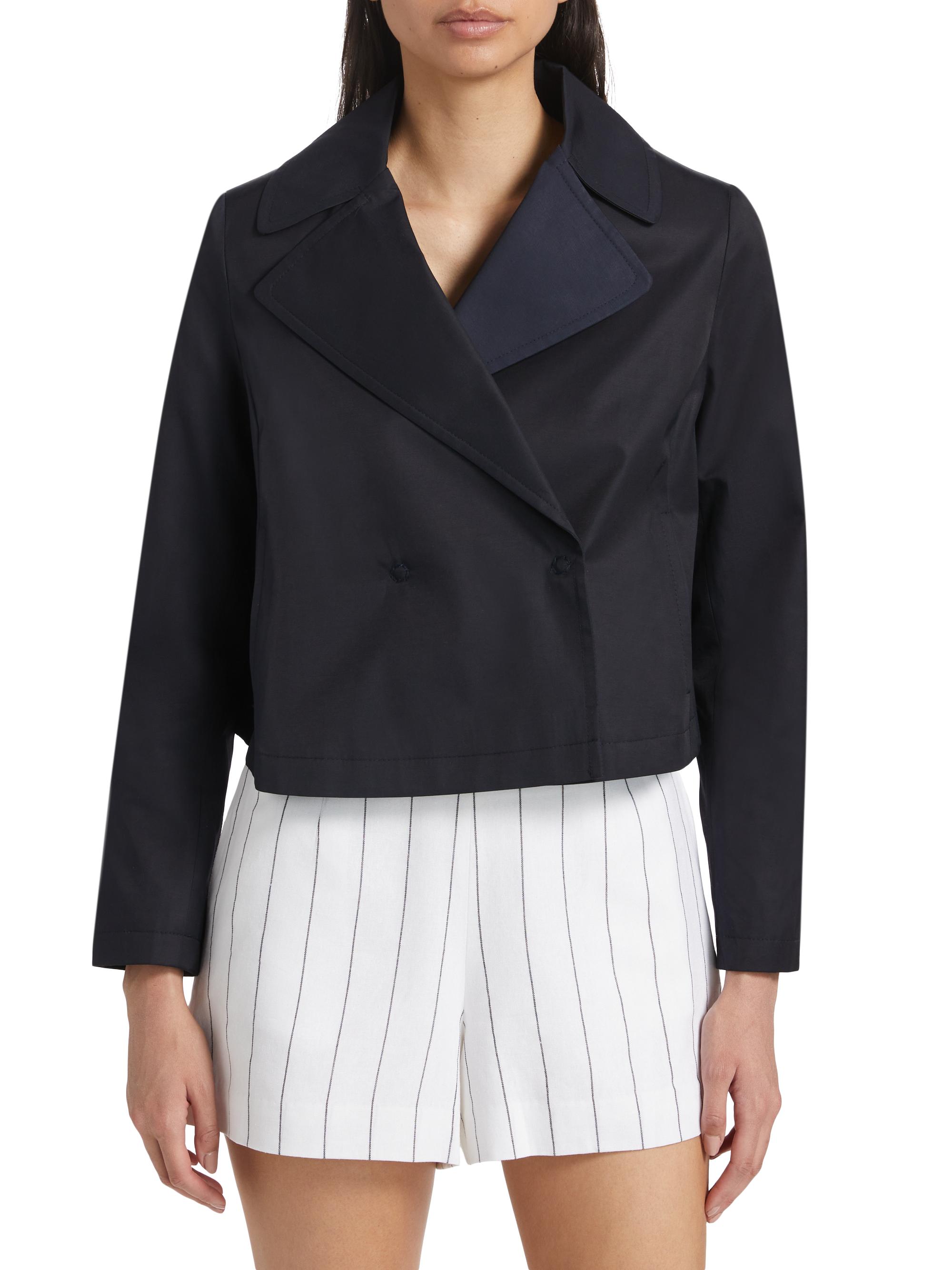 If Only Studio Cotton-Blend Cropped Jacket | Saks Fifth Avenue