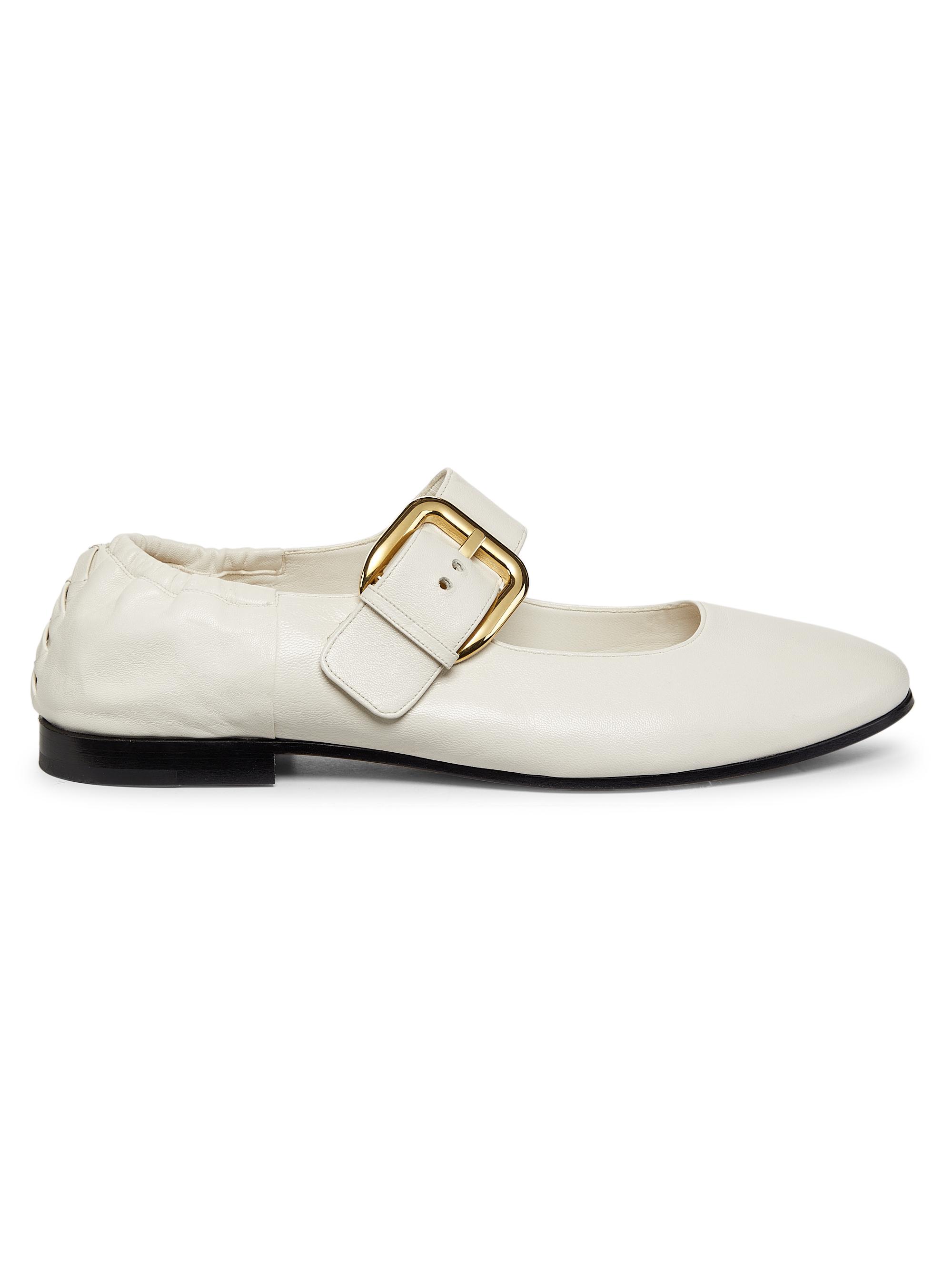 Bottega Veneta Women's Astaire Leather Mary Jane Ballerina Flats - String