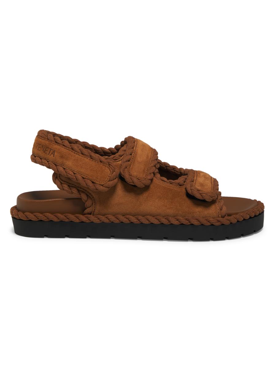 サンダル BOTTEGA VENETA  Slippers and Clogs Men Suede Brown Bottega Veneta Jack Suede Sandals | Saks Fifth Avenue
