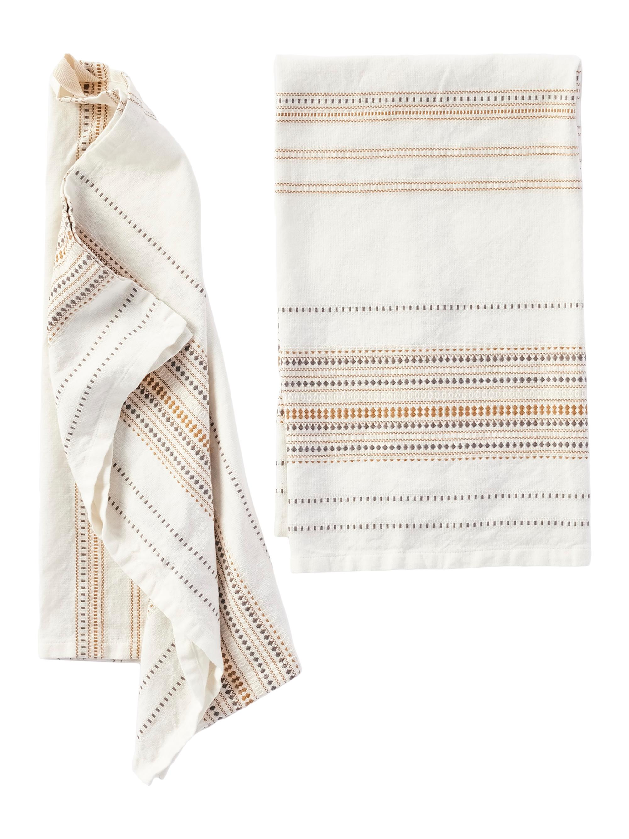 Coyuchi Lobos Organic Hand Towel Set - Undyed With Ginger