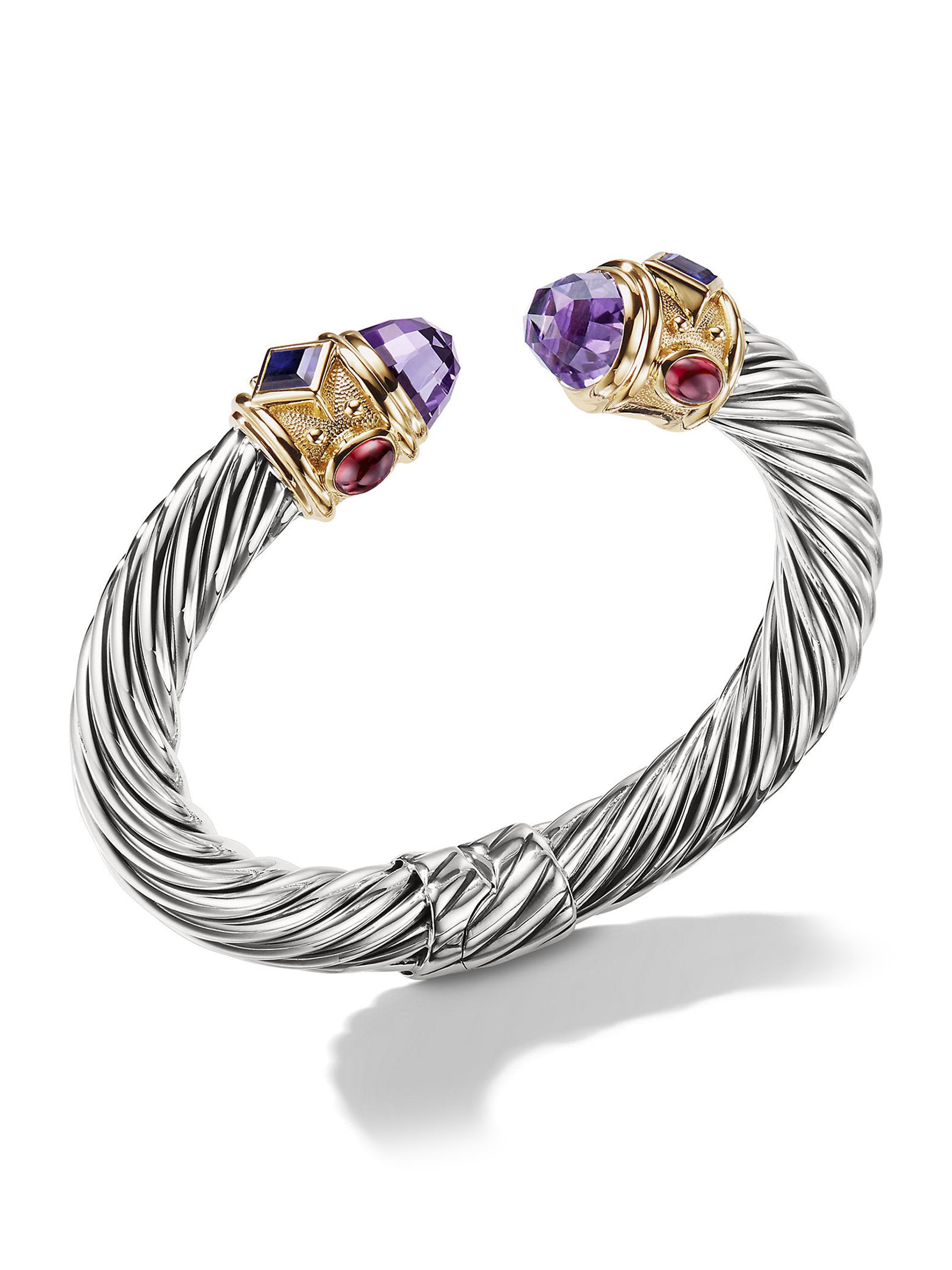 David Yurman Women's Renaissance Classic Cable Bracelet in Sterling Silver - Reconstituted Turquoise