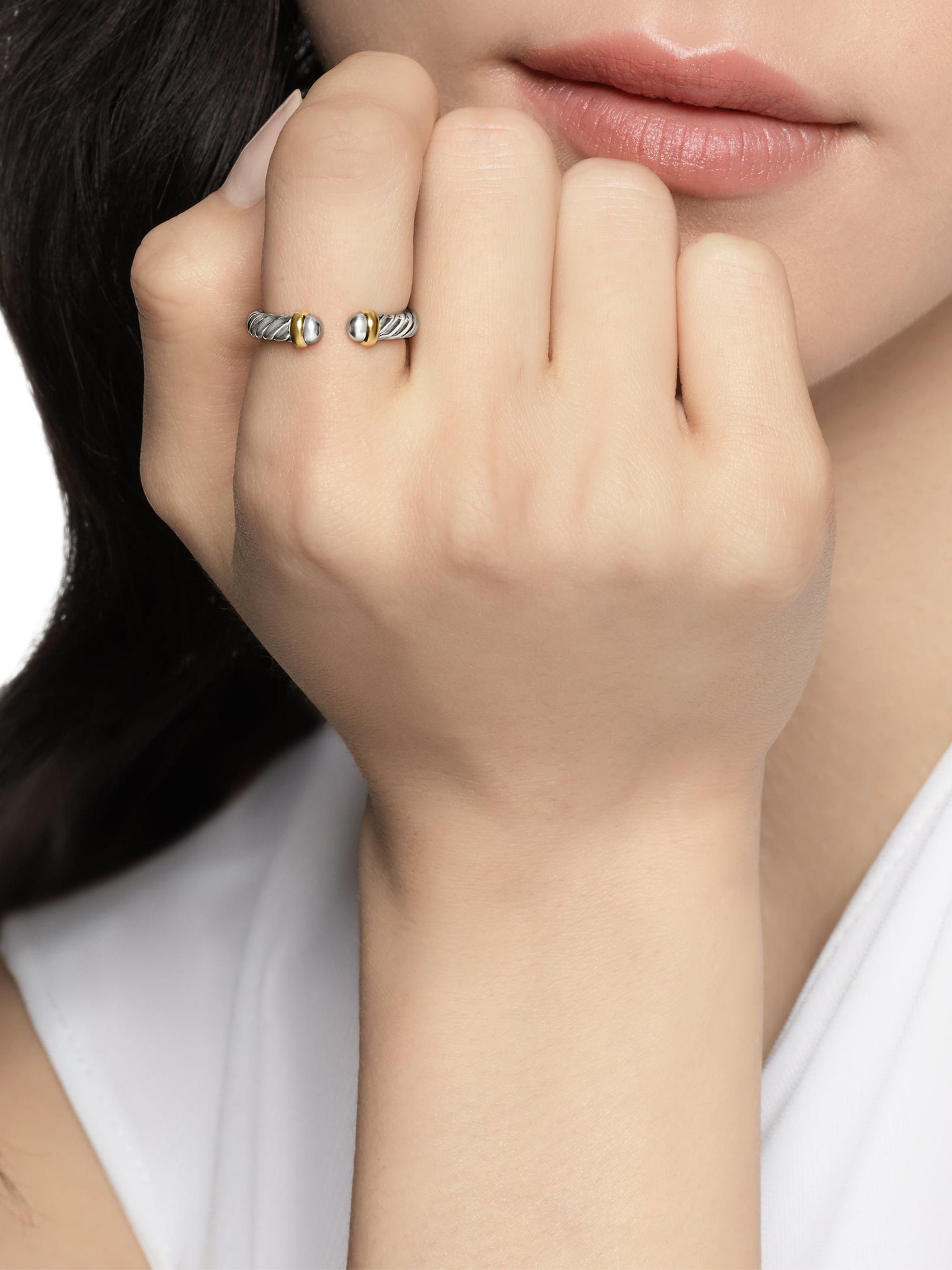 Petite Cable Ring in Sterling Silver