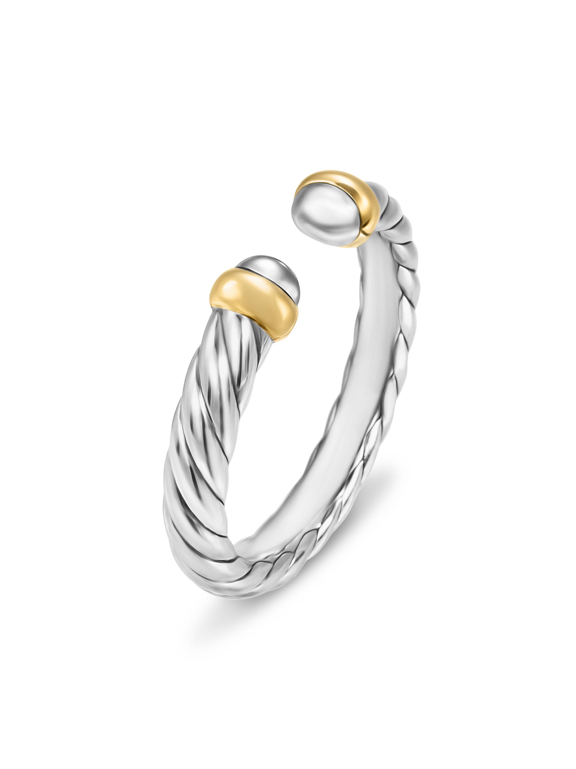 Petite Cable Ring in Sterling Silver