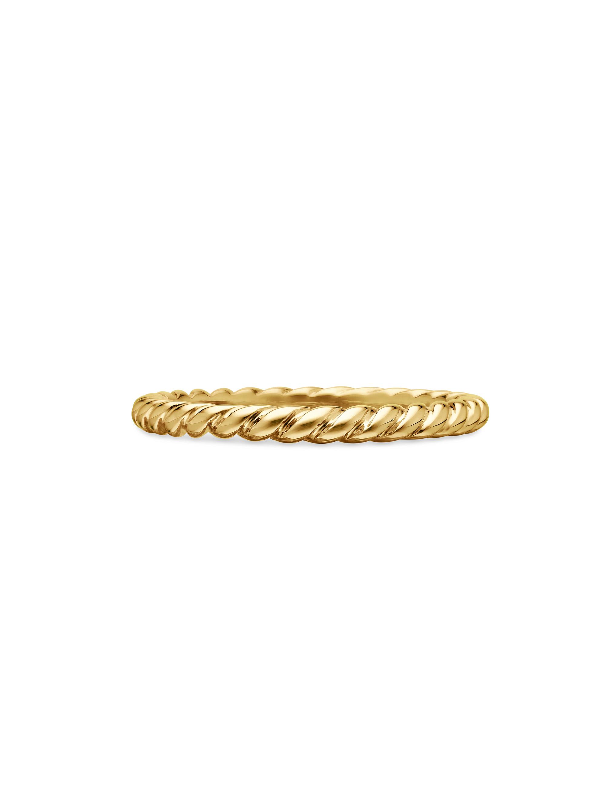 David Yurman Women's Cable Band Ring in 18K Yellow Gold, 3MM - Gold