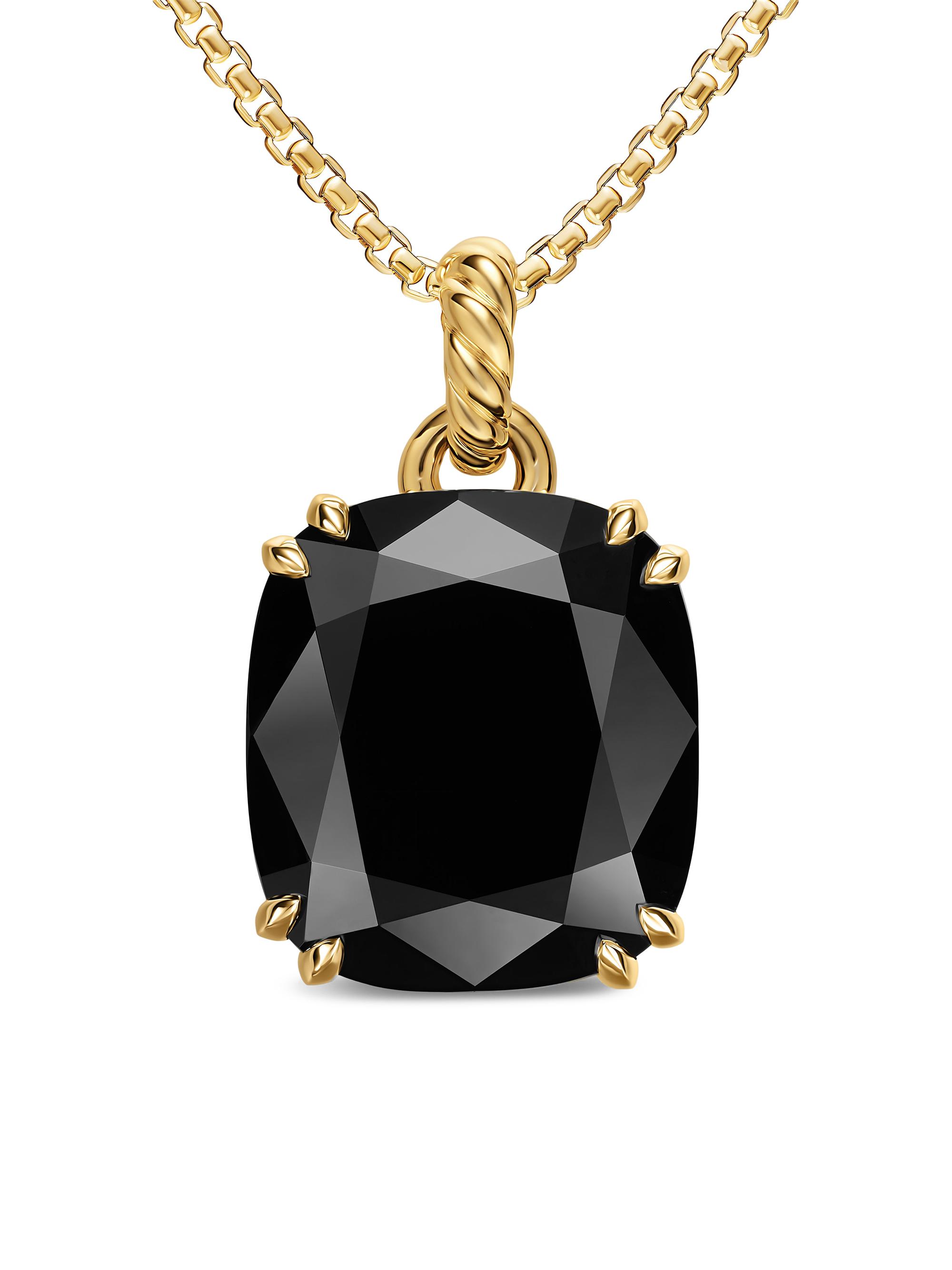 David Yurman Women's Marbella Pendant in 18K Yellow Gold - Black Onyx