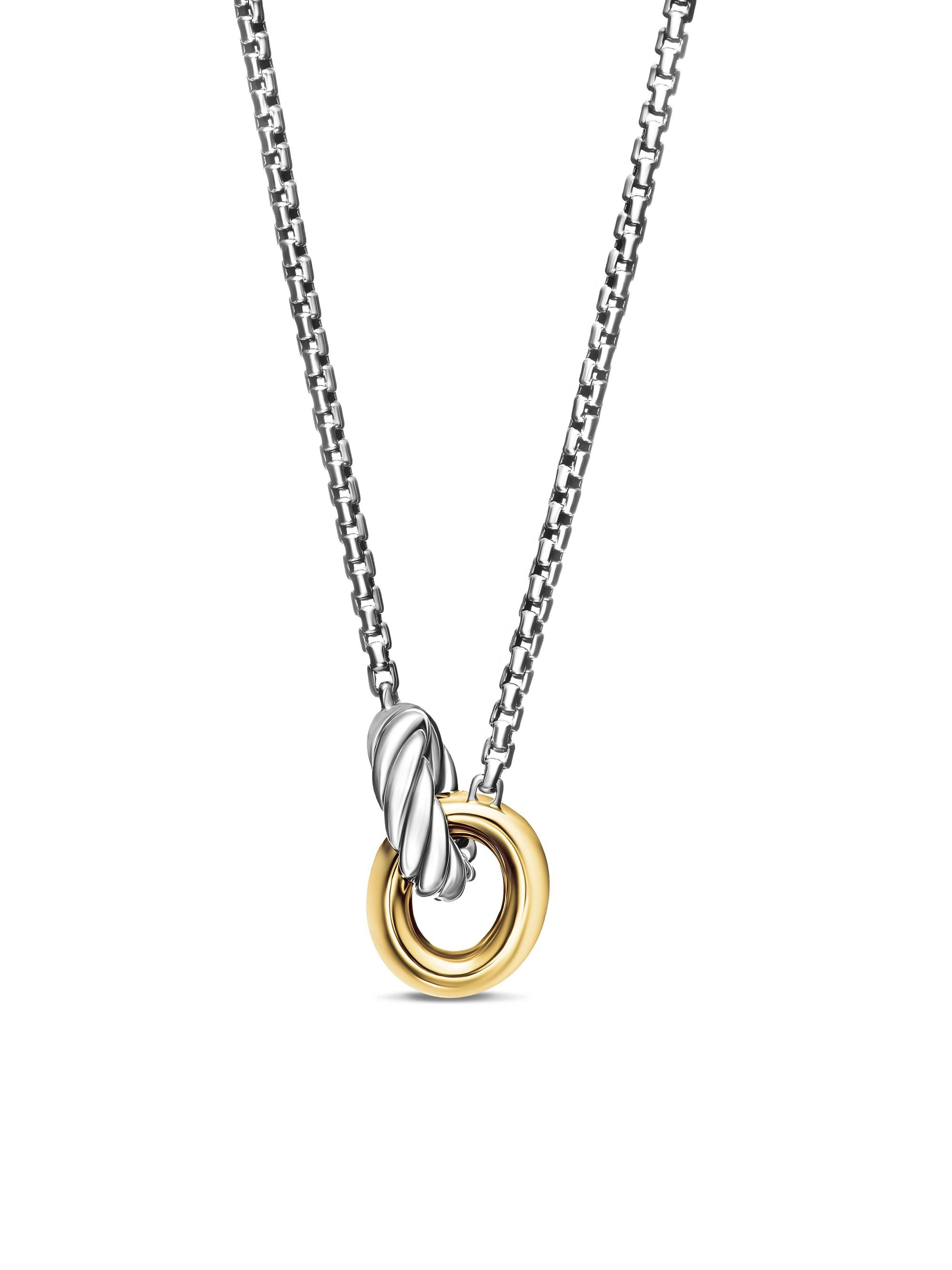 David Yurman Petite Cable Linked Necklace in Sterling Silver with