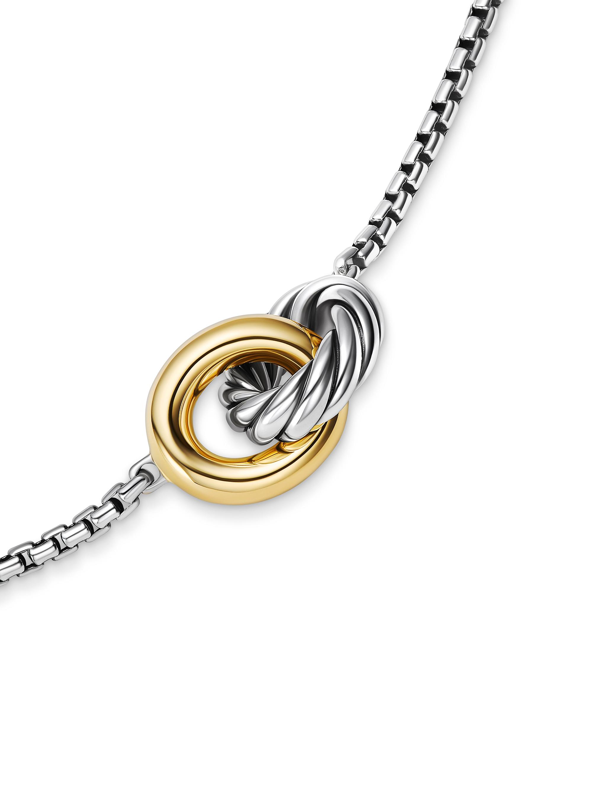 David Yurman Petite Cable Linked Necklace in Sterling Silver with