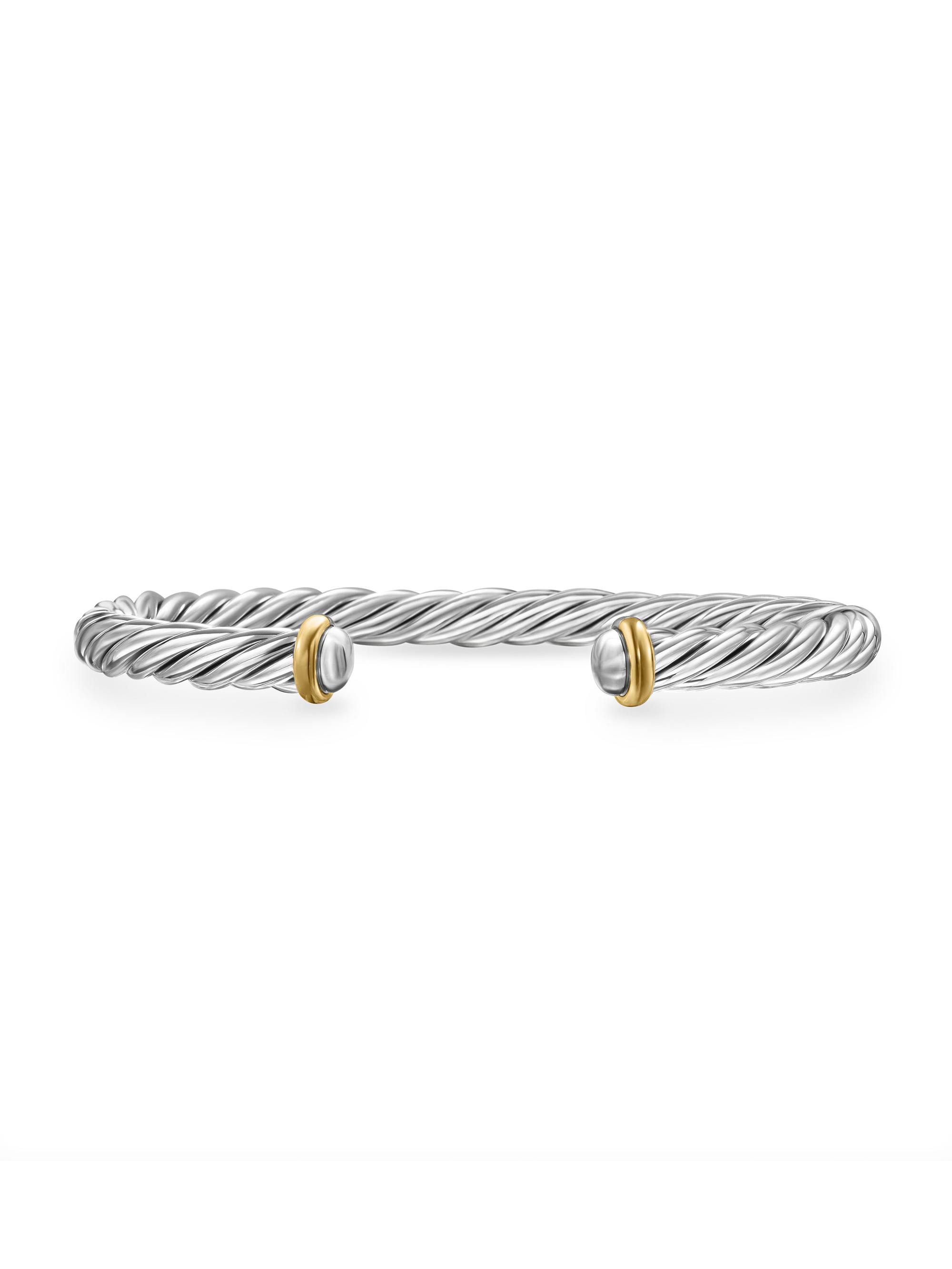 David Yurman Cable Cuff Bracelet in Sterling Silver Saks Fifth