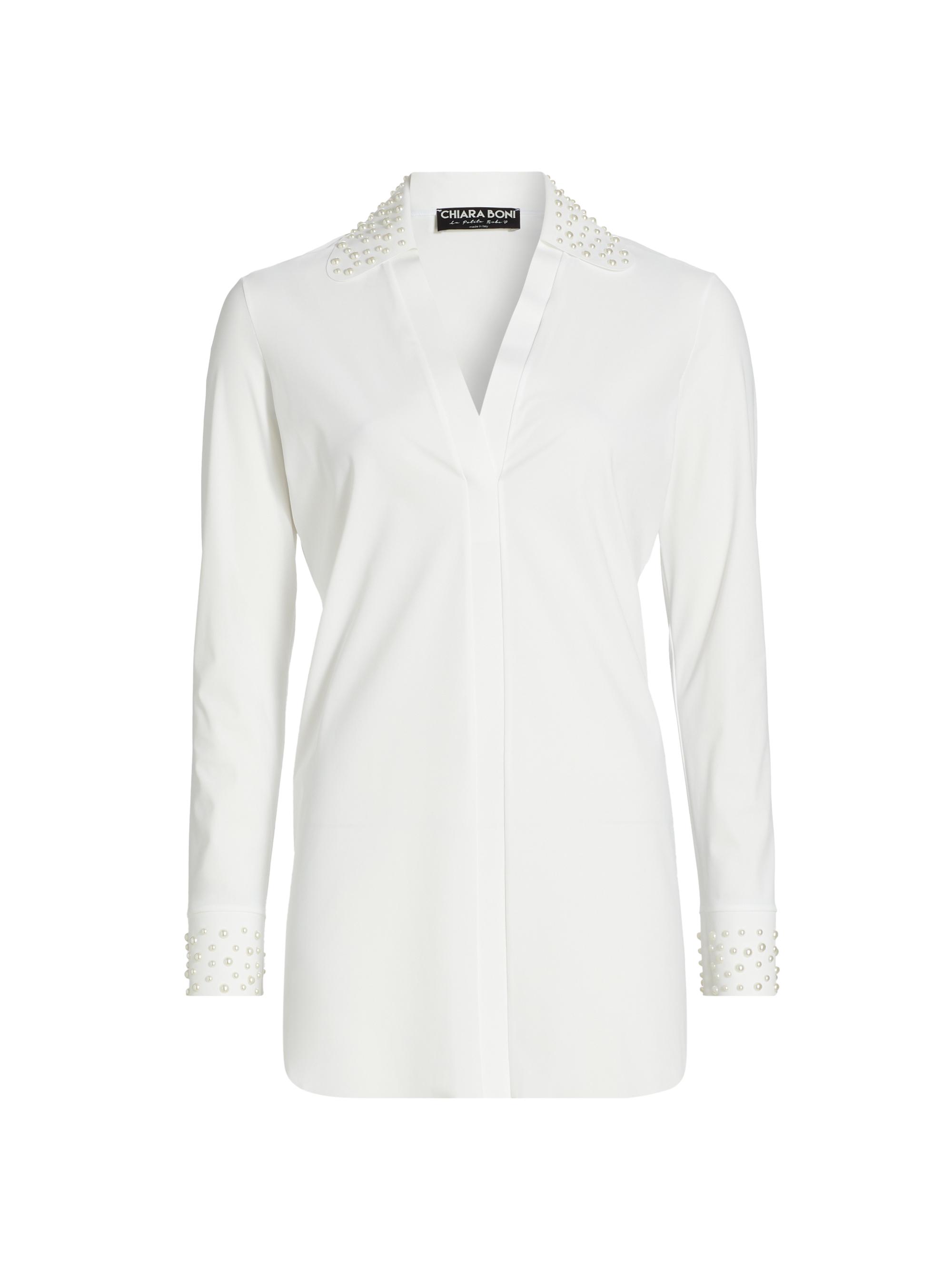 Chiara Boni La Petite Robe Women's Zoely Embellished Longline Tunic - White