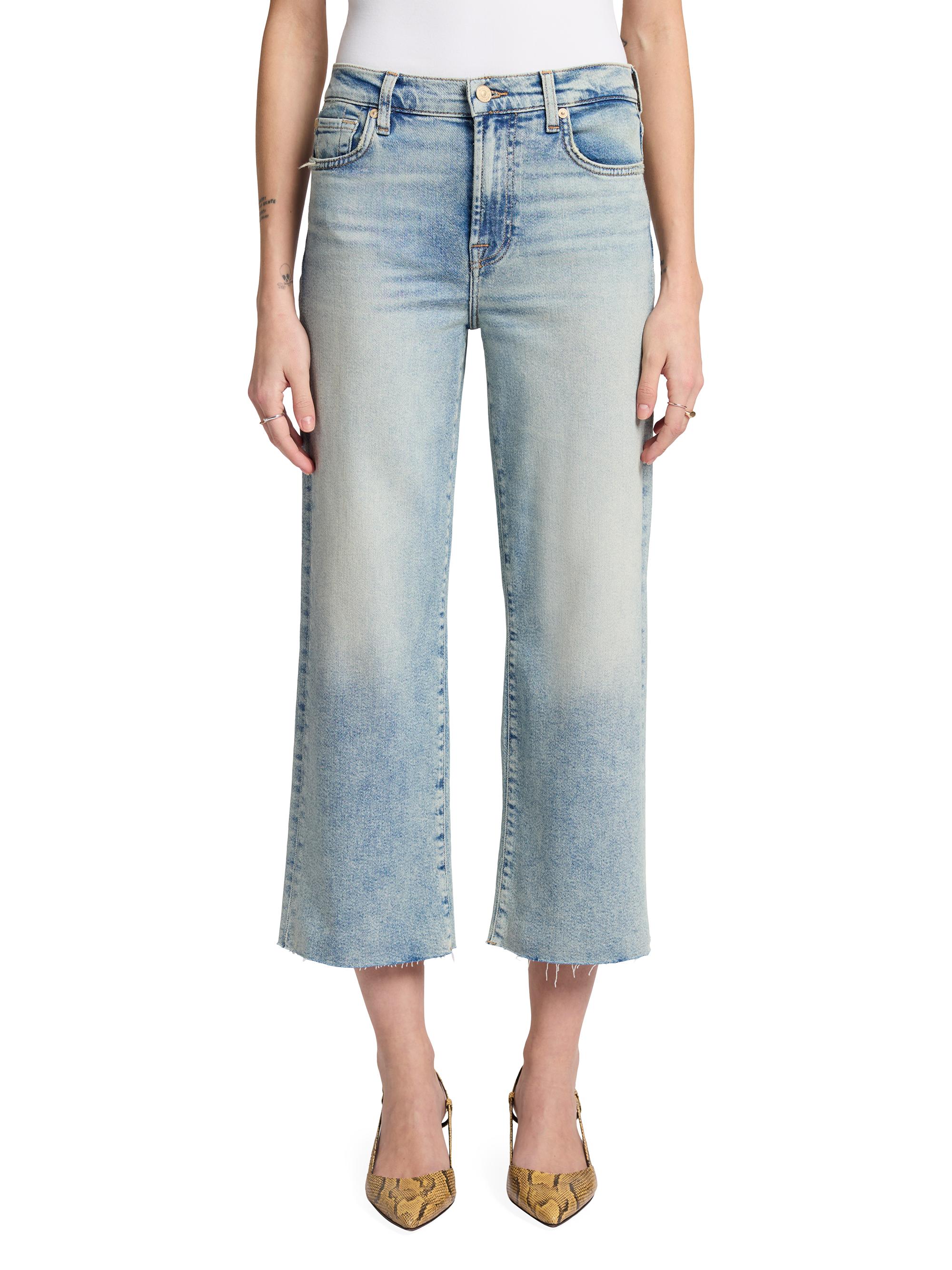 7 For All Mankind Alexa Cropped Wide-Leg Jeans | Saks Fifth Avenue