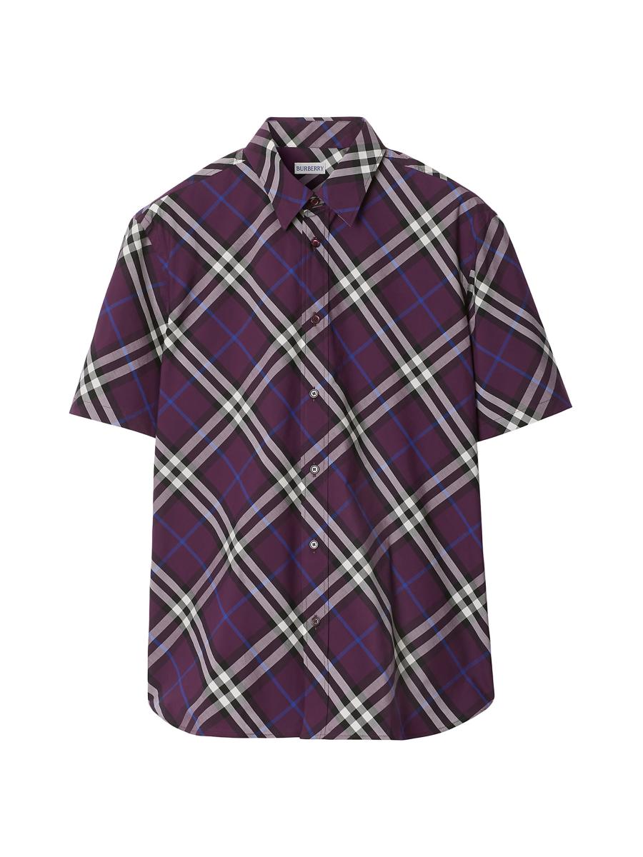 Burberry Check Button-Front Shirt | Saks Fifth Avenue