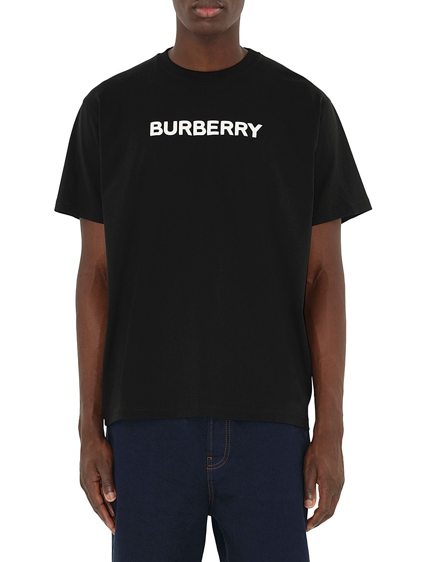 Shop Burberry Harriston Logo Cotton T-Shirt | Saks Fifth Avenue Shop Burberry Harriston Logo Cotton T-Shirt | Saks Fifth Avenue