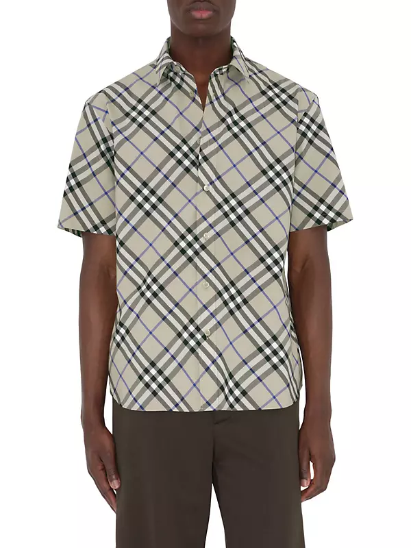 Shop Burberry Check Cotton Shirt | Saks Fifth Avenue Shop Burberry Check Cotton Shirt | Saks Fifth Avenue