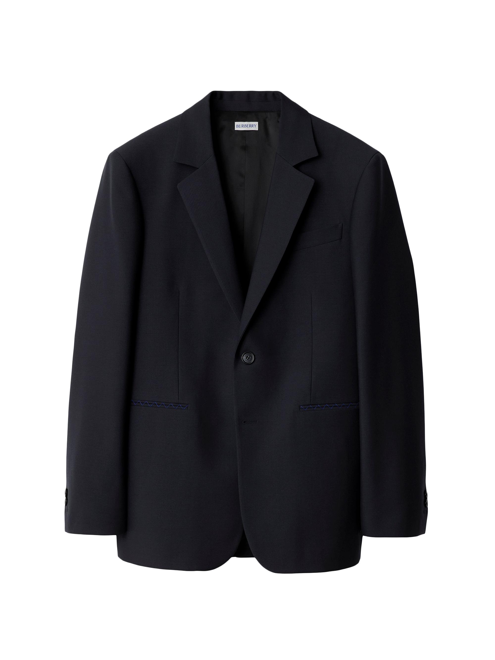Burberry Men's Tailored Wool Twill Jacket - Navy