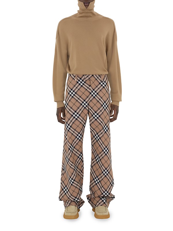Shop Burberry Linden Check Wool-Blend Pants | Saks Fifth Avenue Shop Burberry Linden Check Wool-Blend Pants | Saks Fifth Avenue