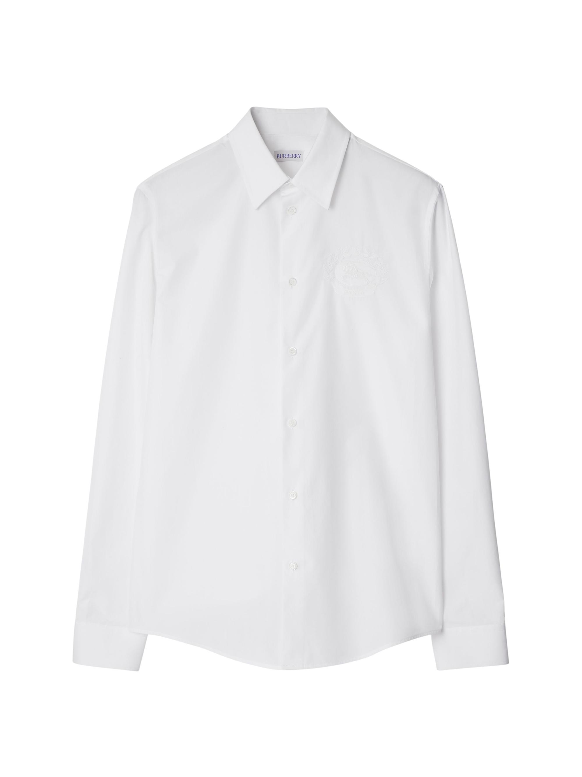 Burberry Men's Cotton Button-Front Shirt - Salt