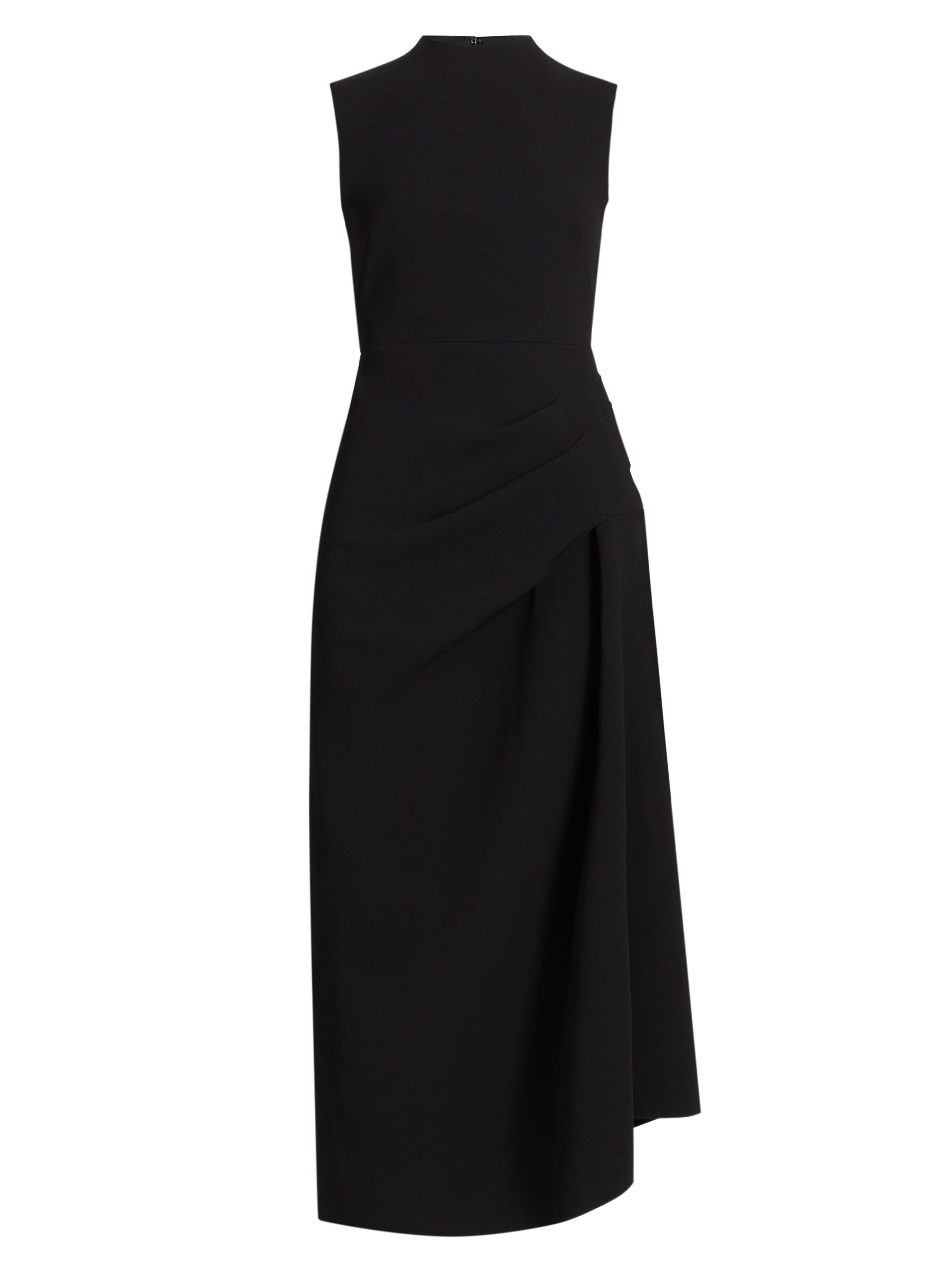 Acler Women's Kempsey Crepe Draped Maxi Dress - Black