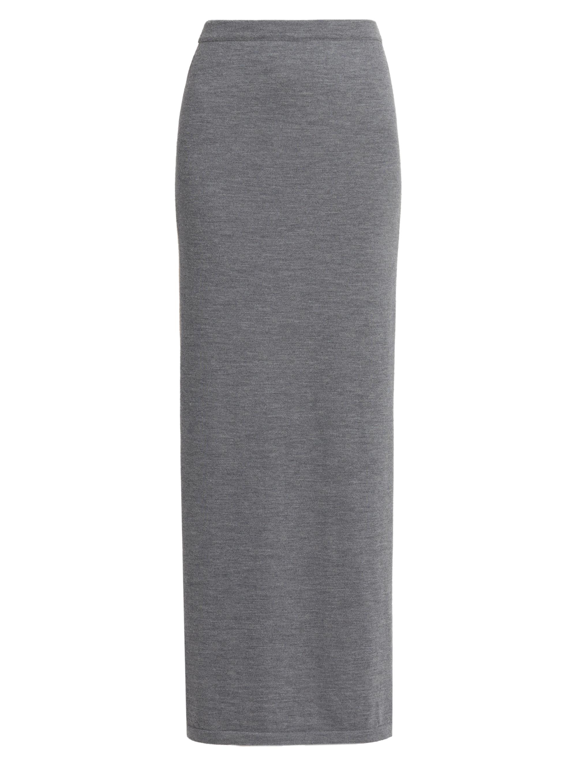 Moschino Women's Two-Tone Wool Maxi Skirt - Grey Multi