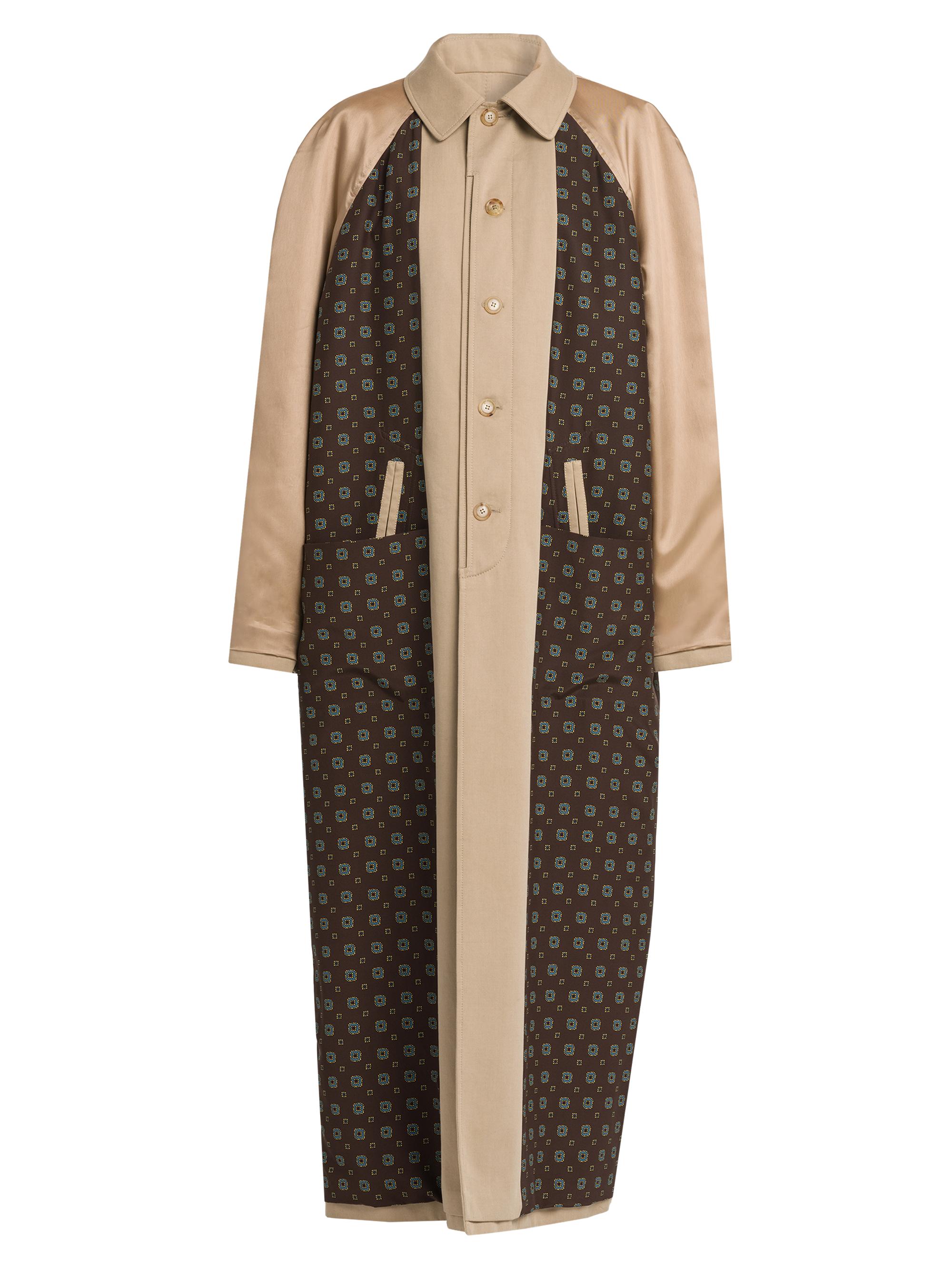 Moschino Women's Reversible Cotton-Wool Mix Media Long Coat - Beige Multi