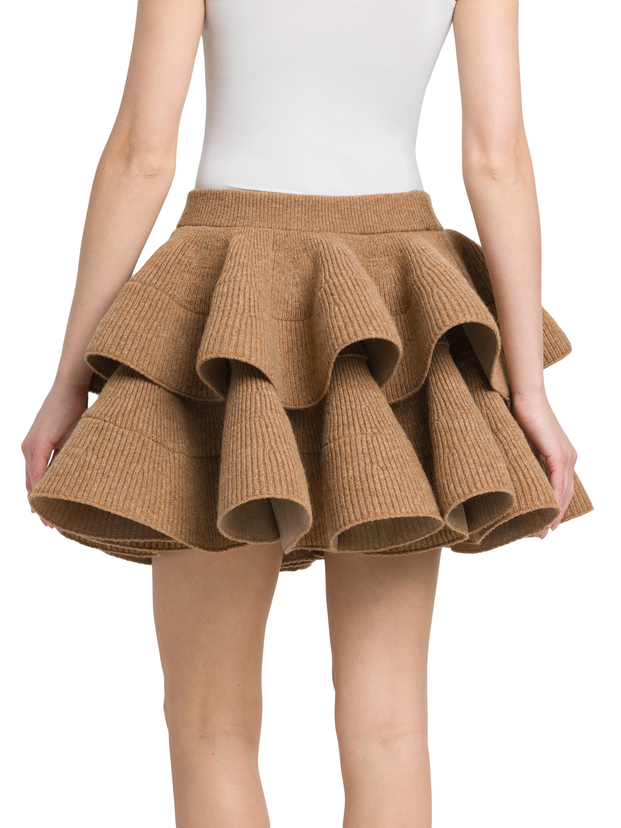 Moschino Shetland Wool Ruffle Miniskirt | Saks Fifth Avenue