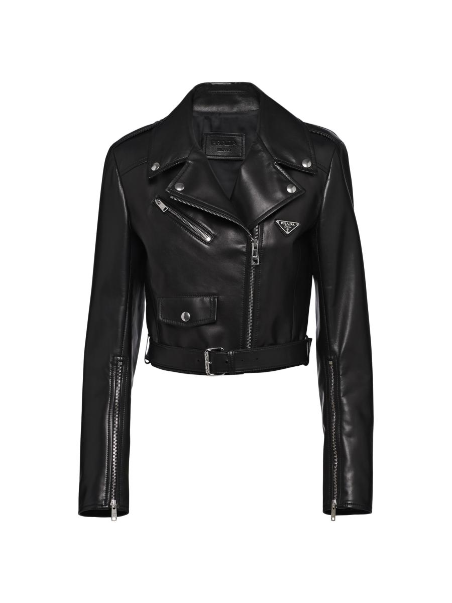 Prada Nappa Leather Biker Jacket | Saks Fifth Avenue
