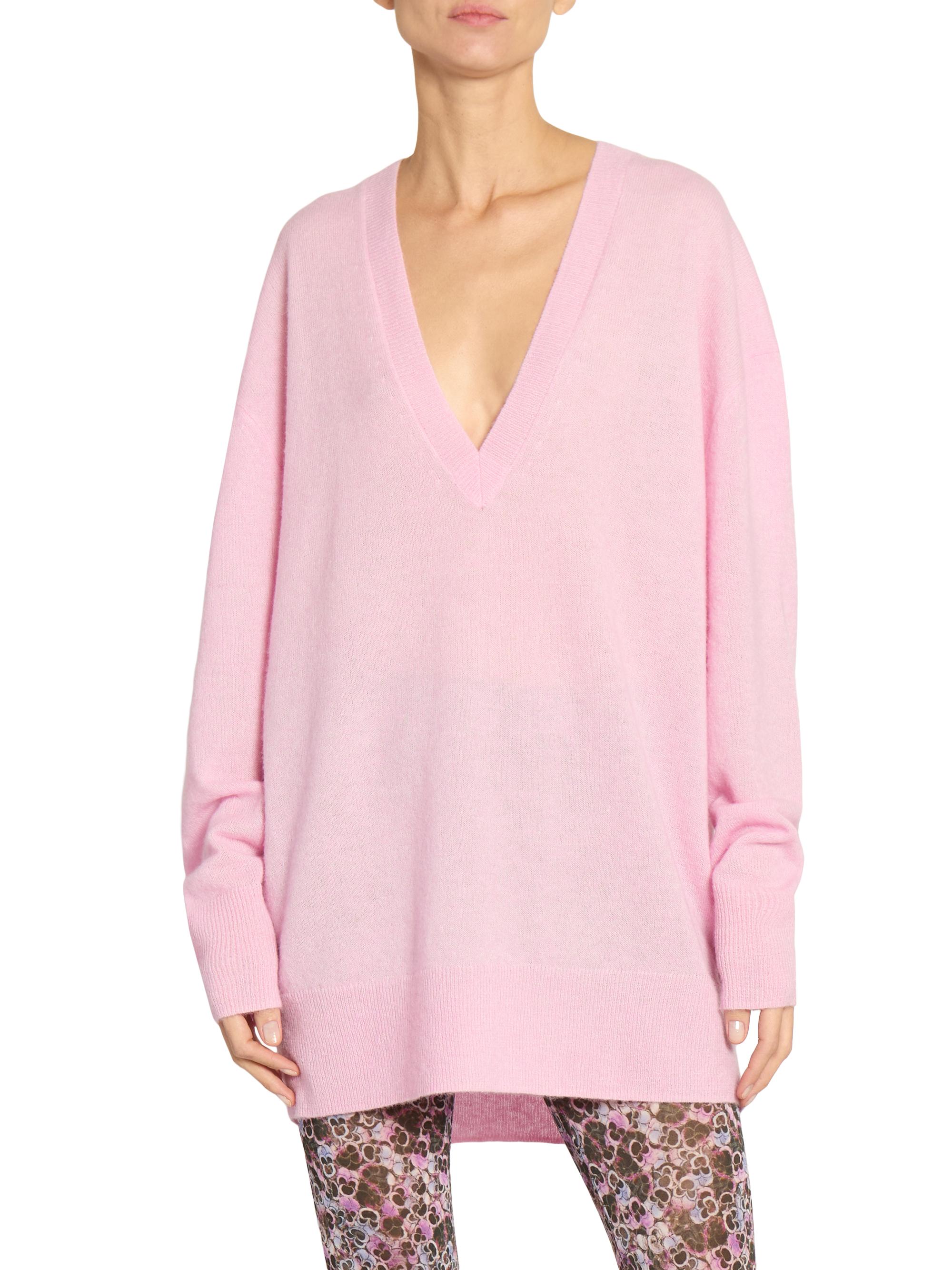 Isabel Marant Larana Silk-Blend V-Neck Sweater | Saks Fifth