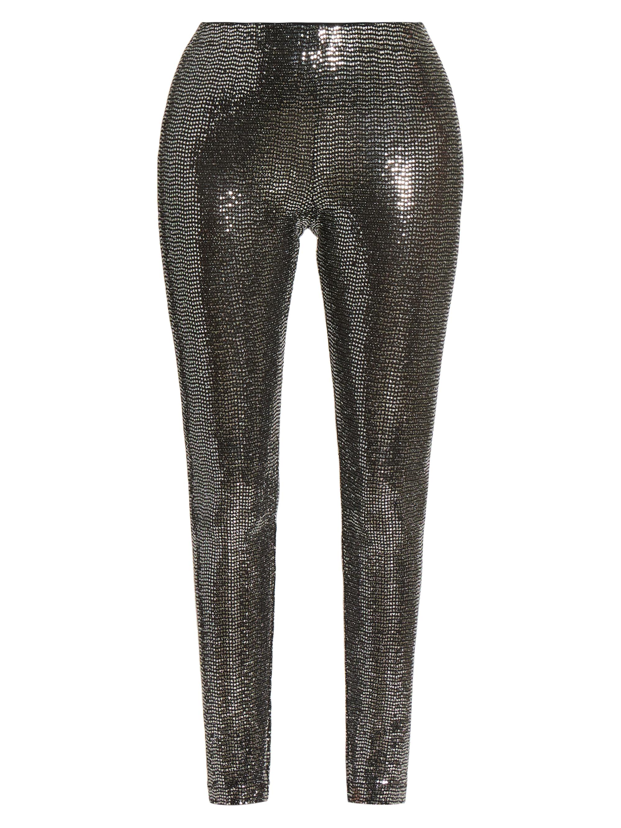 Isabel Marant Women's Joshua Sequin-Embellished Leggings - Black Silver