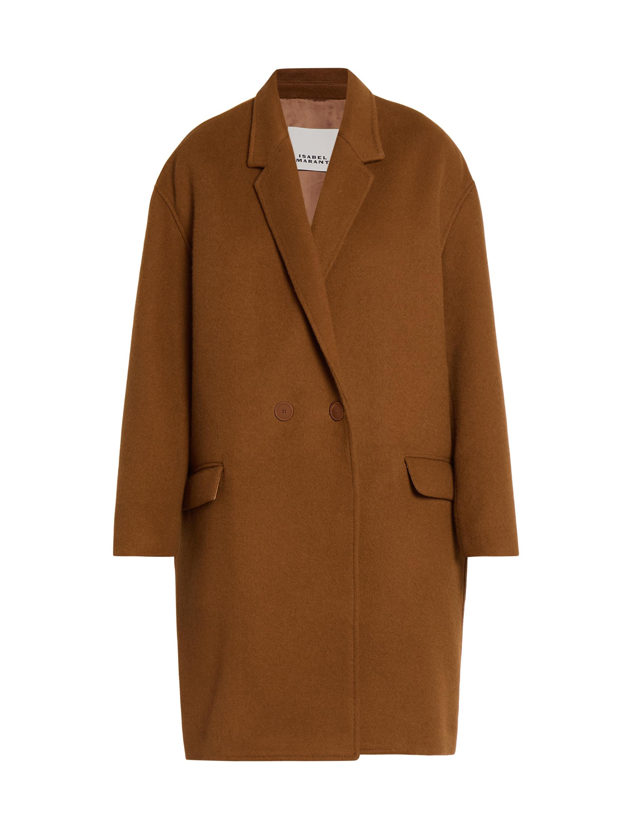 Isabel Marant Women's Efegoz Wool-Blend Double-Breasted Coat - Brown