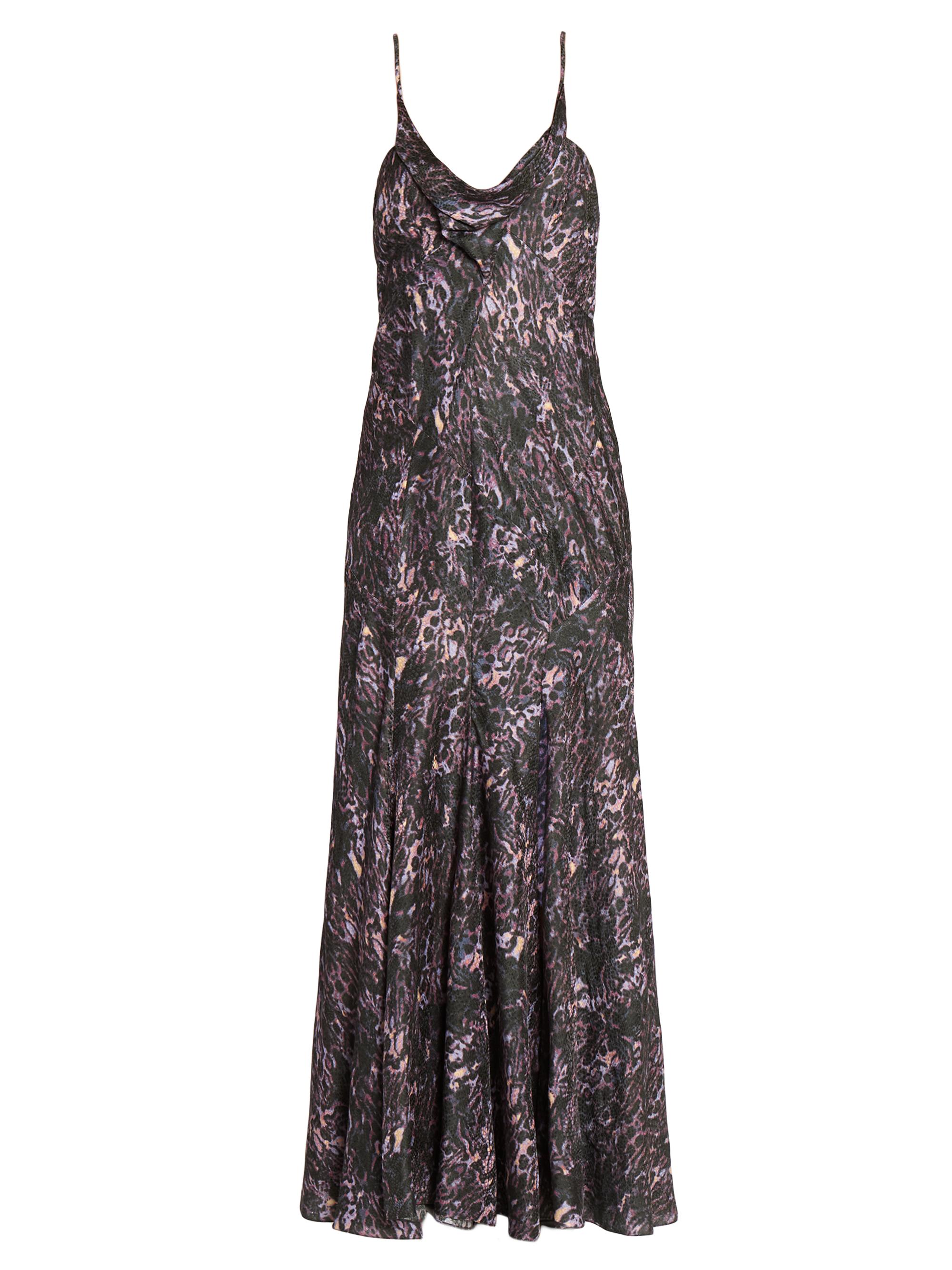 Isabel Marant Women's Manelia Animal-Print Sleeveless Maxi Dress - Dark Plum