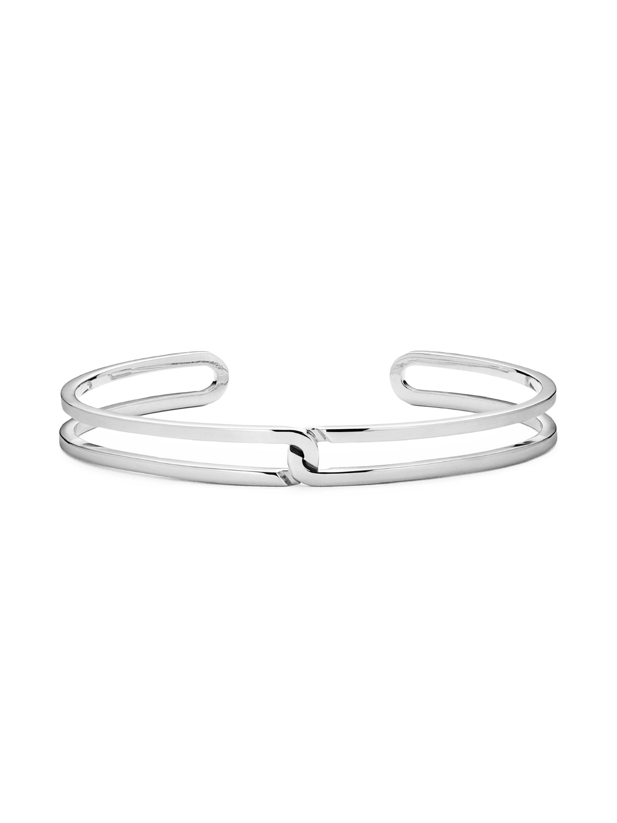 Kinraden Men's The Oxygen  Blast Sterling Silver Cuff - Silver