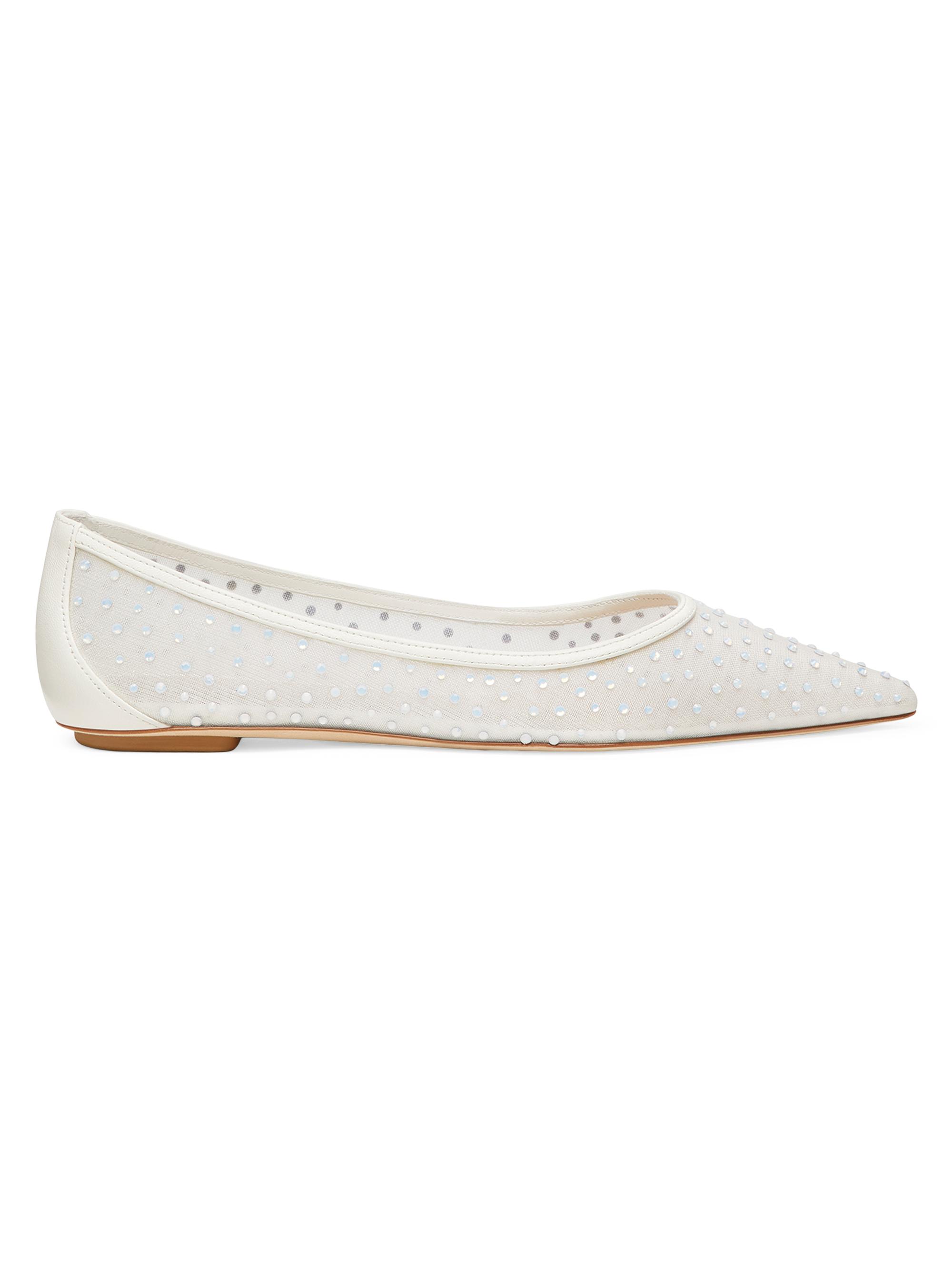 Stuart Weitzman Emilia Mesh & Leather Flats | Saks Fifth Avenue