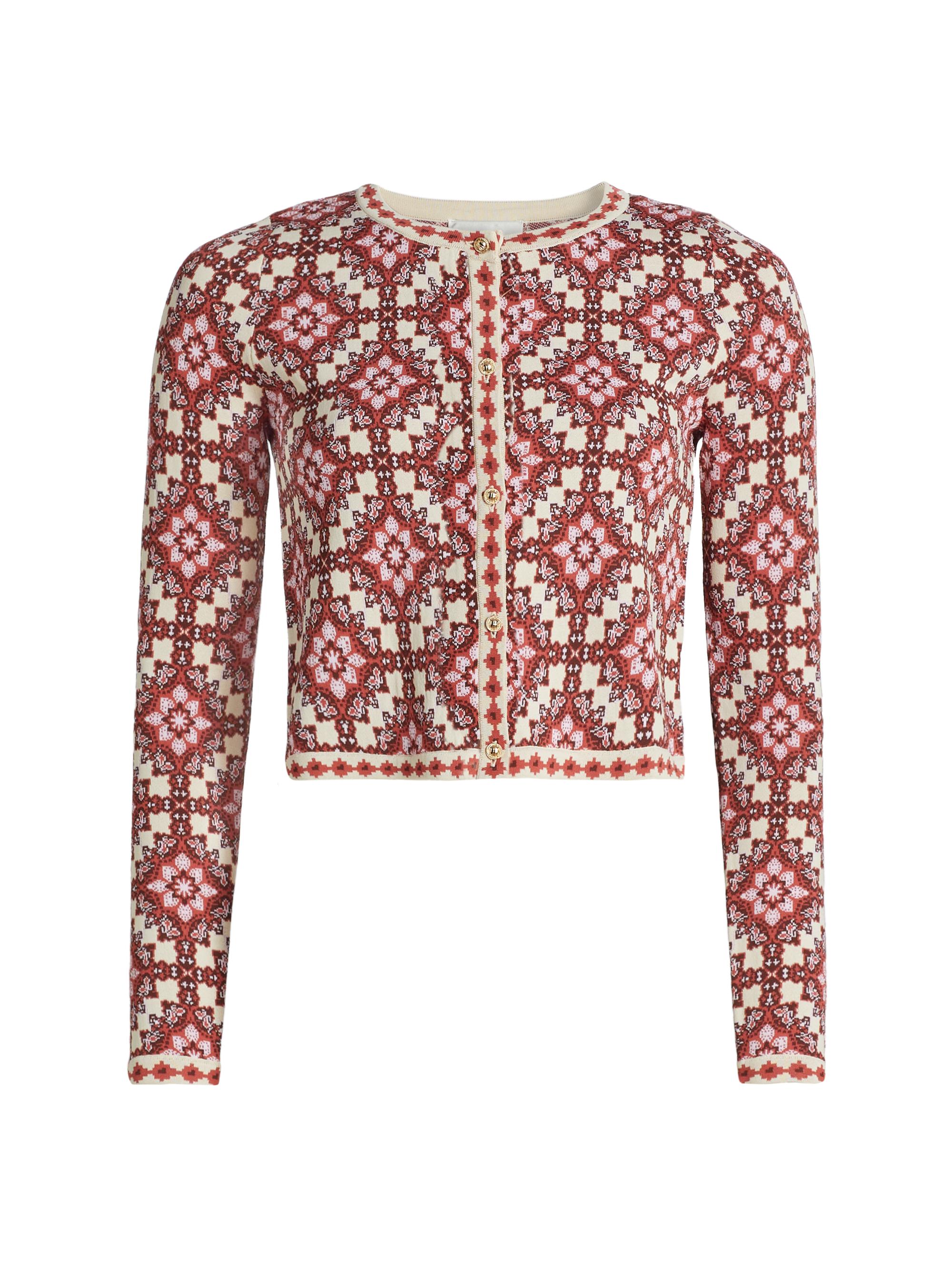 Cara Cara Women's Bethany Mandala Cardigan - Mandala Rust