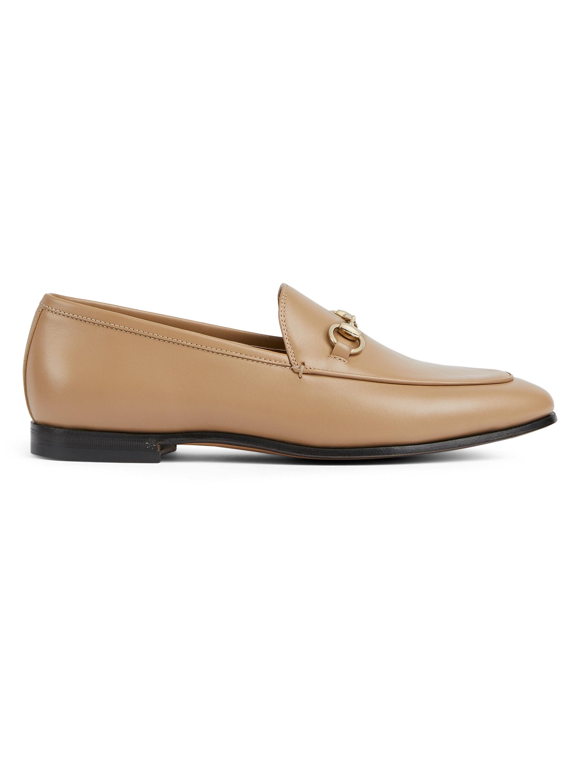 Gucci Women's Jordaan Horsebit Leather Loafers - Gloomy Almond