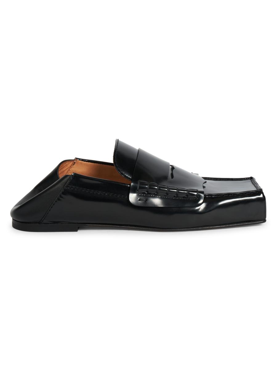 Jacquemus Women's Les Mocassins Carre Leather Loafers In Black