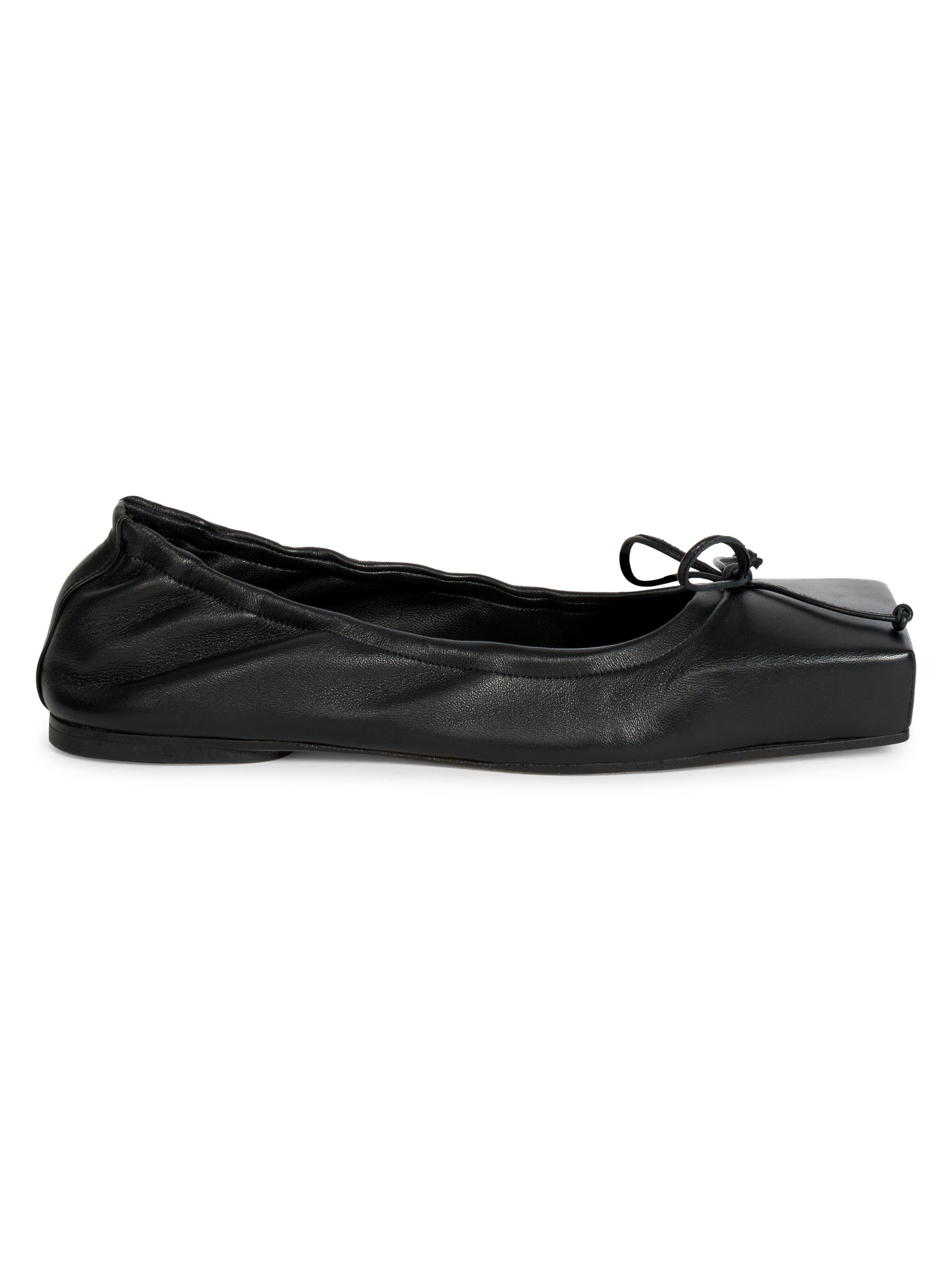 Jacquemus Women's Les Ballerines Leather Ballet Flats - Black