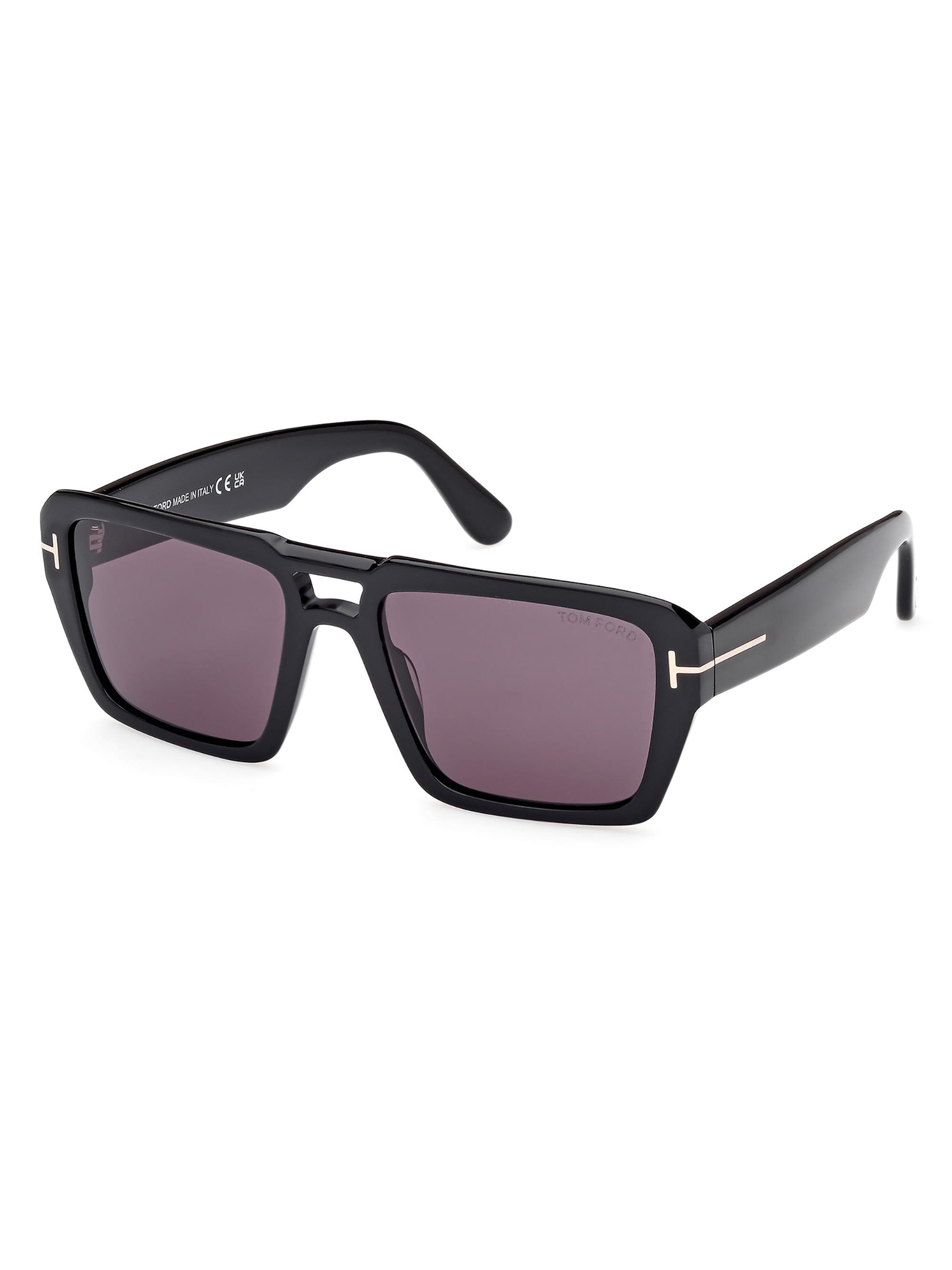 TOM FORD Men's Redford 56MM Navigator Sunglasses - Black Dark Purple