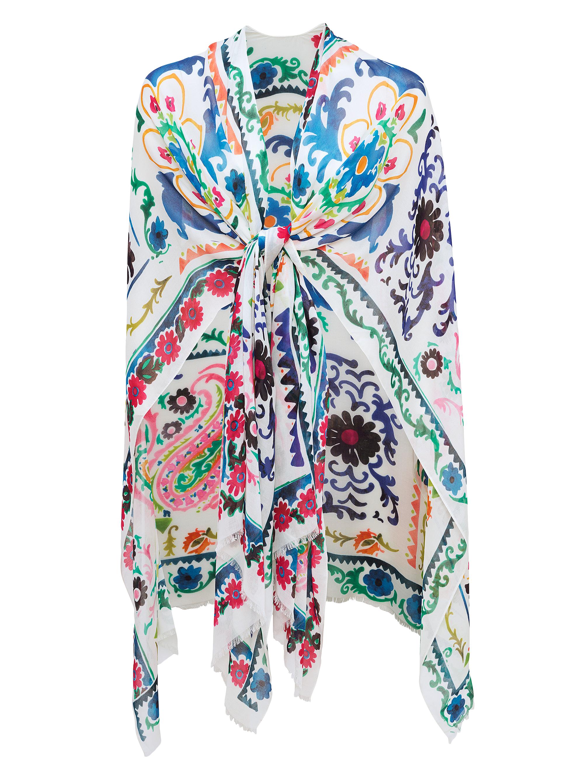 Robert Graham Women's Ruby Paisley Floral Scarf Cover-Up