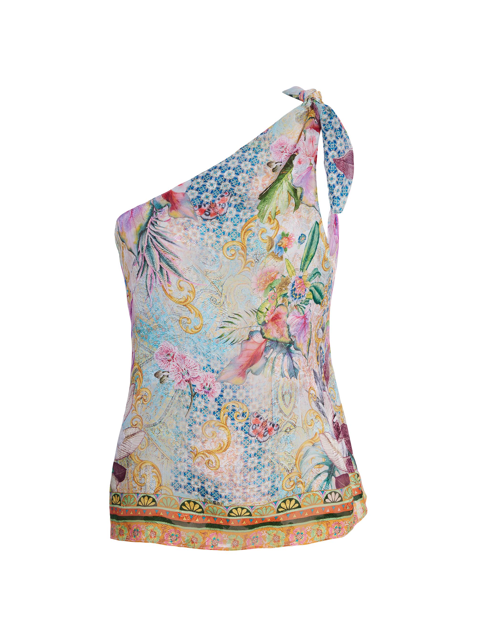 Robert Graham Women's Addie Floral Silk-Blend One-Shoulder Top