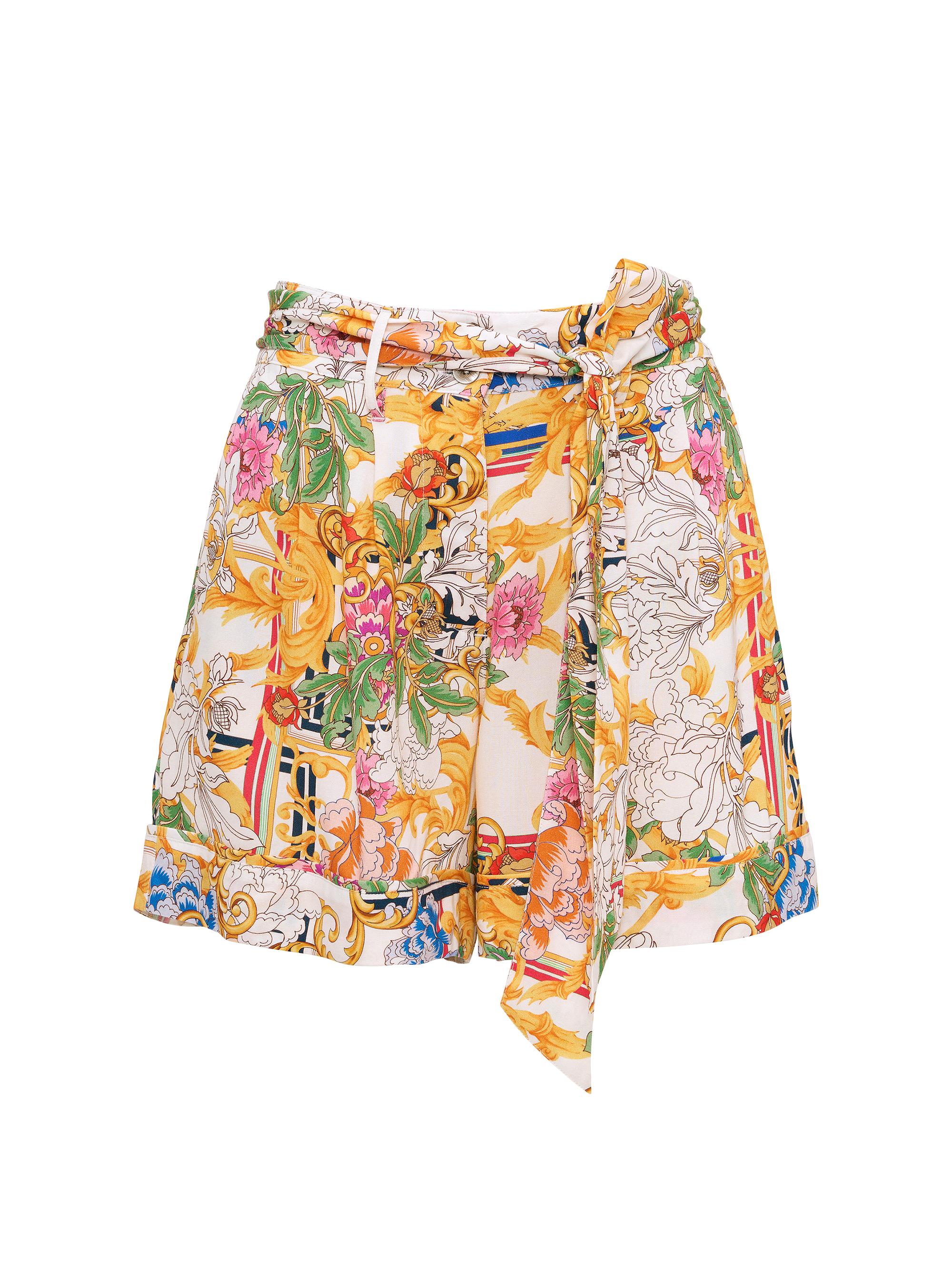 Robert Graham Women's Raisa Baroque Floral Belted Shorts