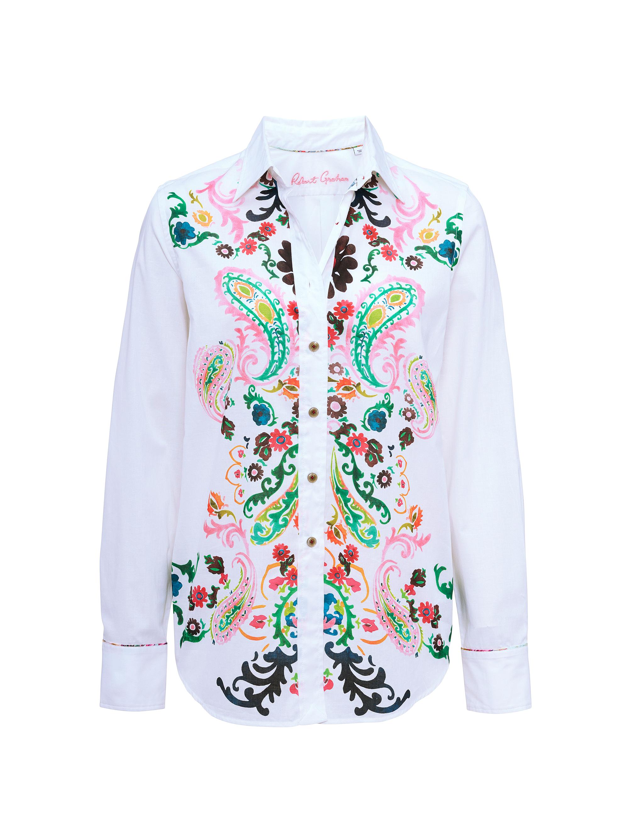 Robert Graham Women's Carrie Floral Paisley Cotton Shirt